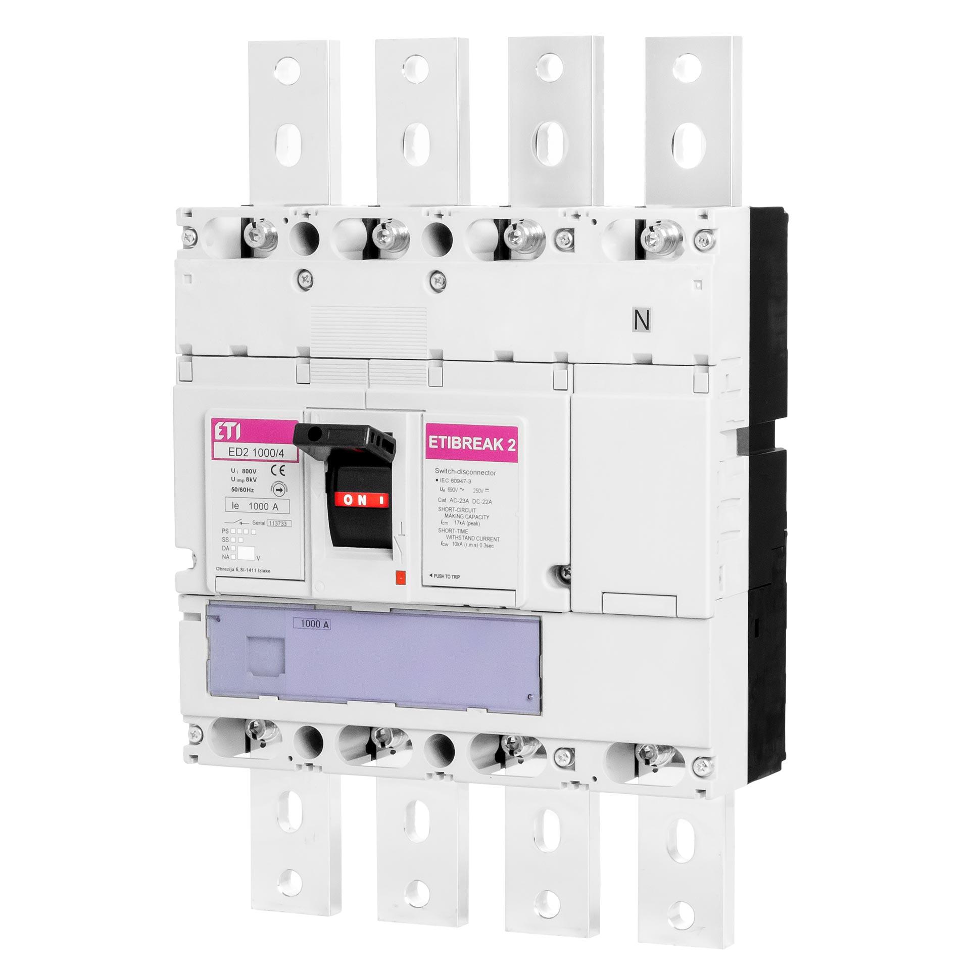 Switch-disconnector ED2 1000/4, 1000A, Icm 17kA Switch-disconnector ED2 1000/4, 1000A, Icm 17kA