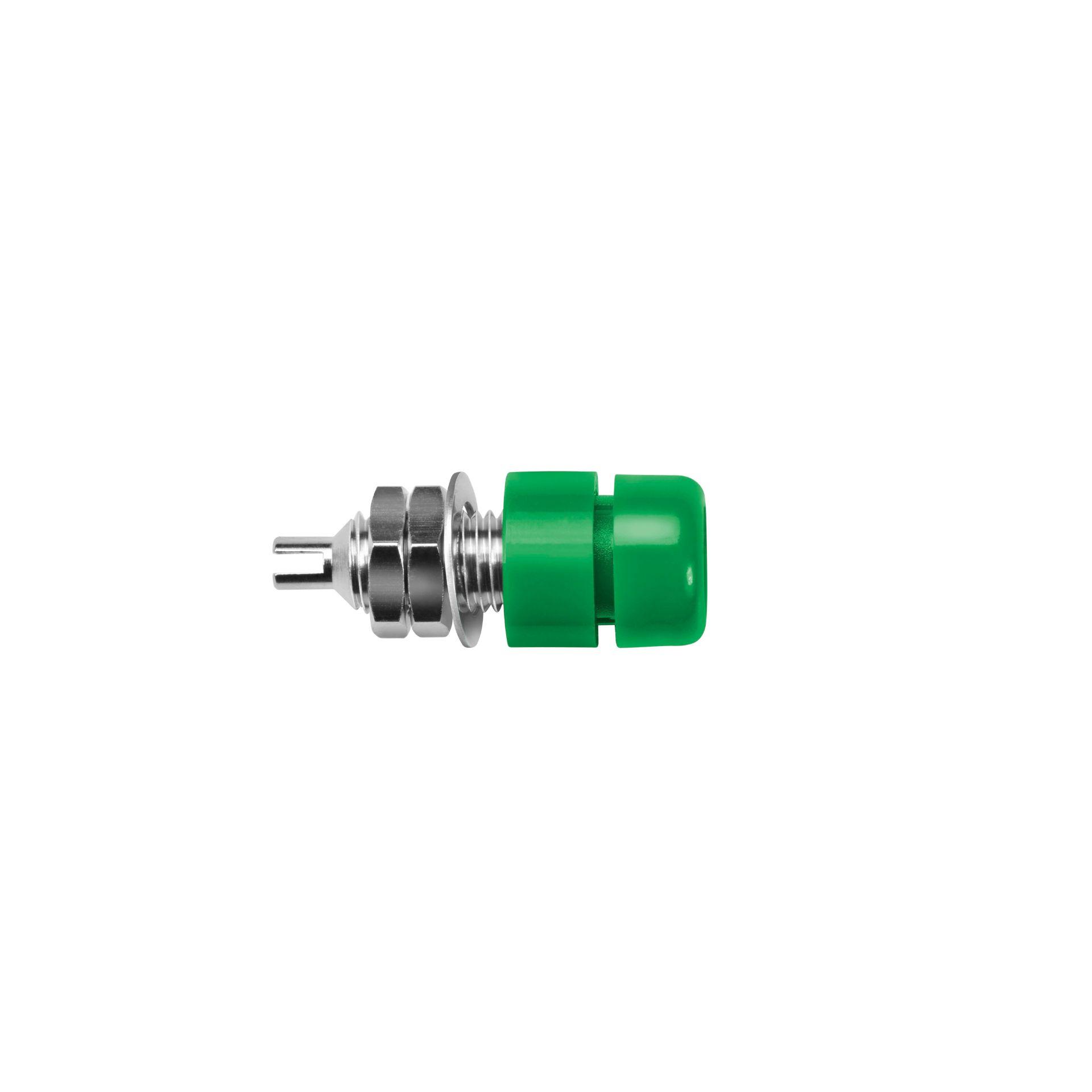 Presa da pannello ø 4mm, per installazione isolata, verde