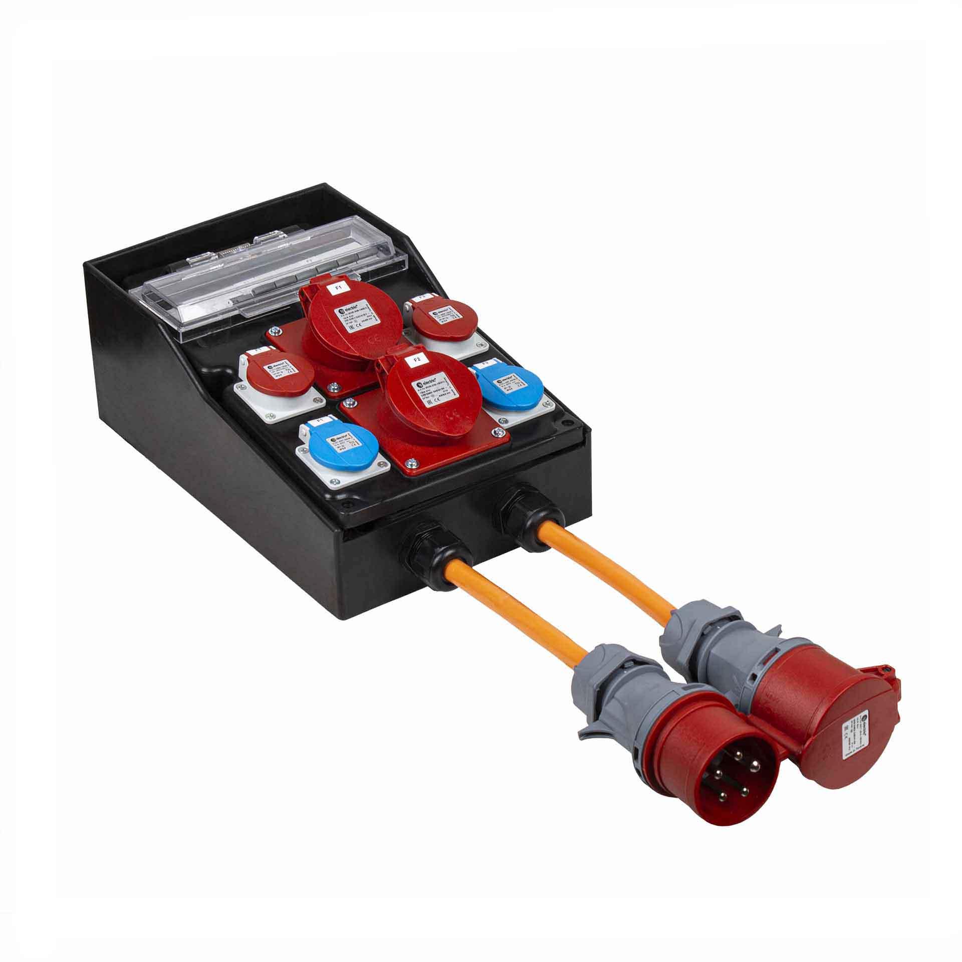 Distributeur de courant en caoutchouc dur 215S-08 32A