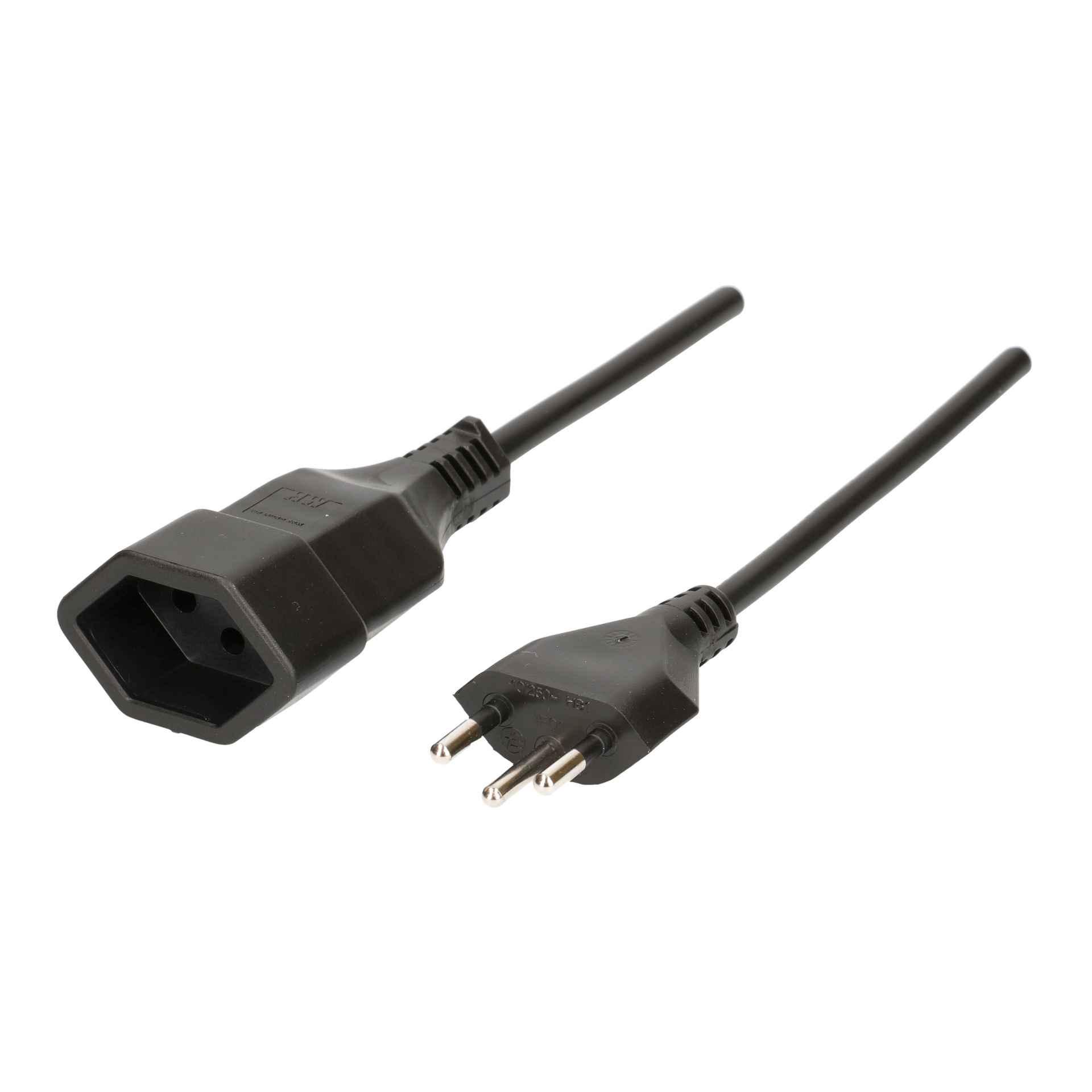 Cavo di estensione TD H05VV-F3G1.0 3m nero T12/T13 Cavo di estensione TD H05VV-F3G1.0 3m nero T12/T13