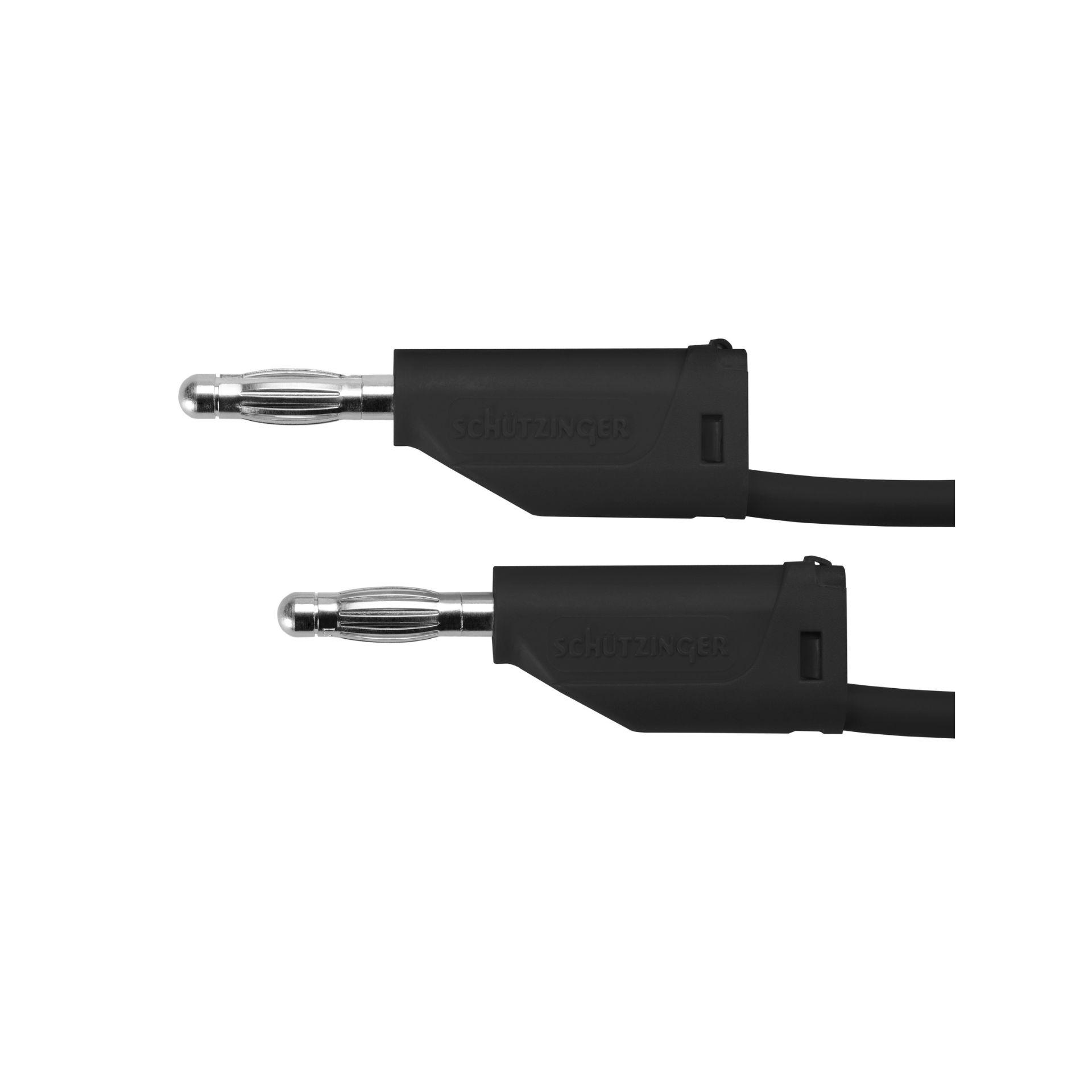 Cavo di prova 2 spine a molla ø 4mm, 1mm2, 100cm, nero Cavo di prova 2 spine a molla ø 4mm, 1mm2, 100cm, nero