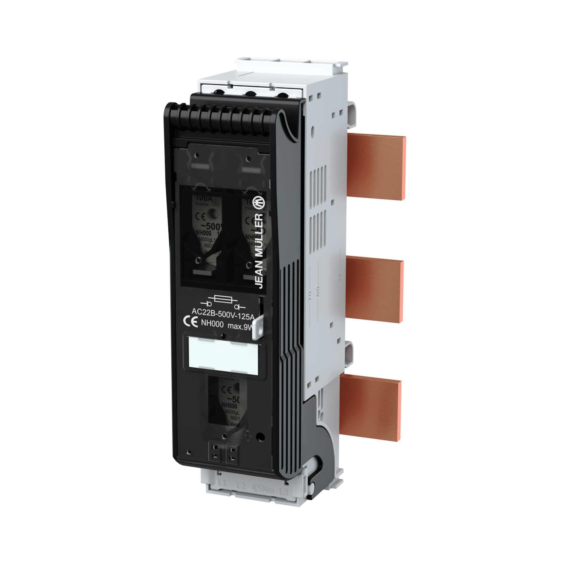 NH fuse switch-disconnector size 000, 3P, max. 125A, KETO-000-3/60/AU/F50 (busbar system) NH fuse switch-disconnector size 000, 3P, max. 125A, KETO-000-3/60/AU/F50 (busbar system)