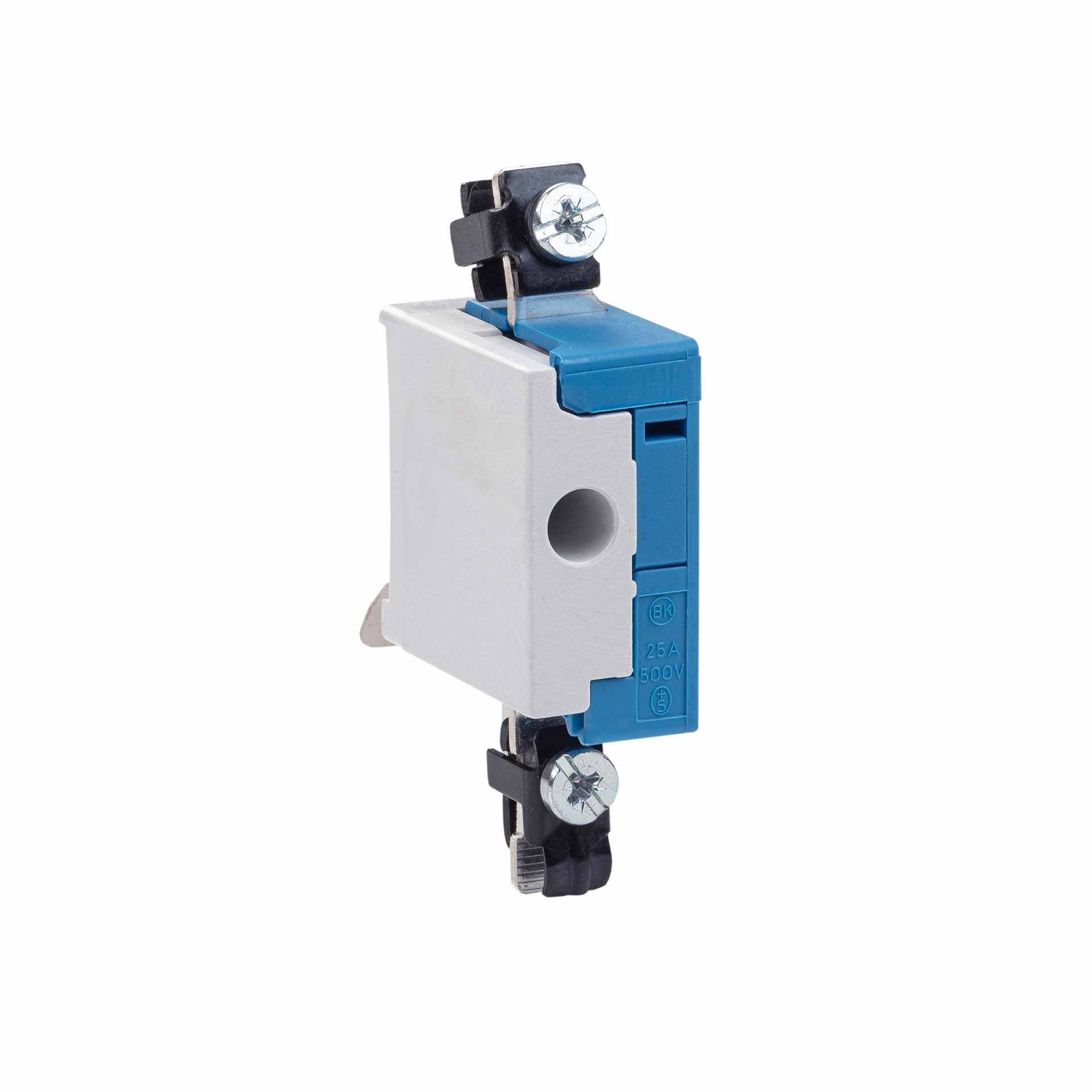 Isolatore del conduttore di neutro 25A incl. base, tipo HG, per montaggio diretto su guida DIN Isolatore del conduttore di neutro 25A incl. base, tipo HG, per montaggio diretto su guida DIN