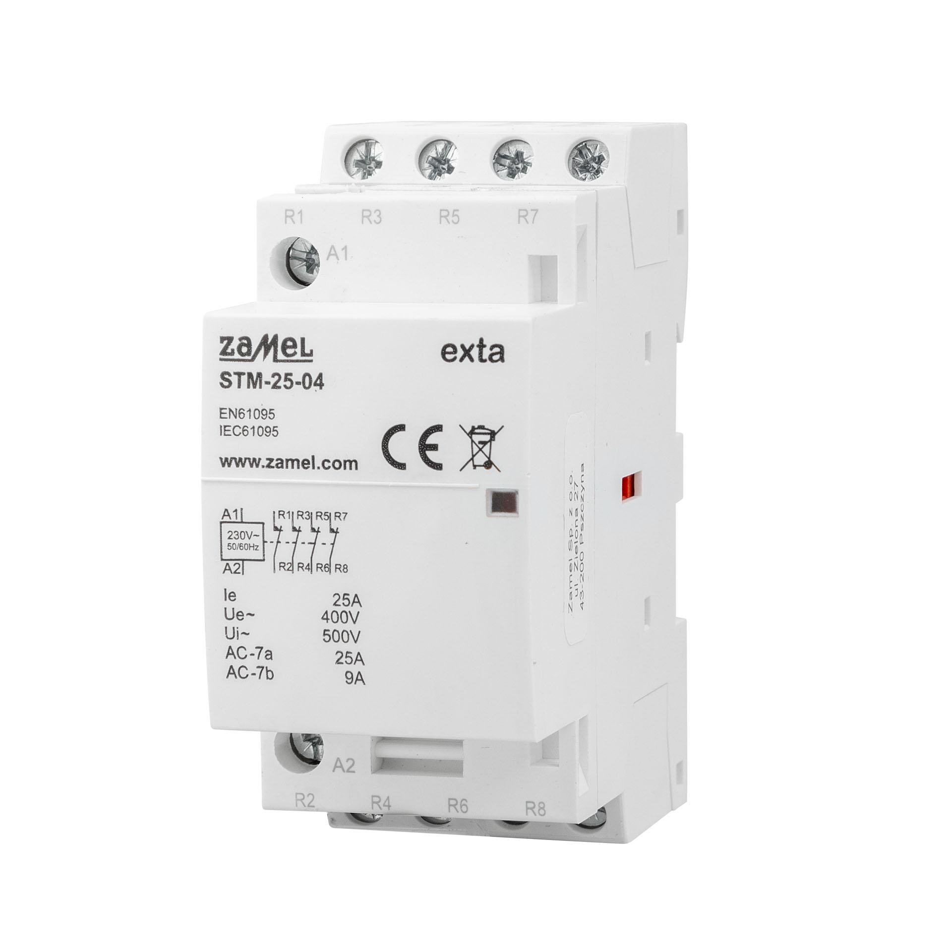 Installation contactor 4-pole, 25A, (AC1, 400V), R25-04 230V AC