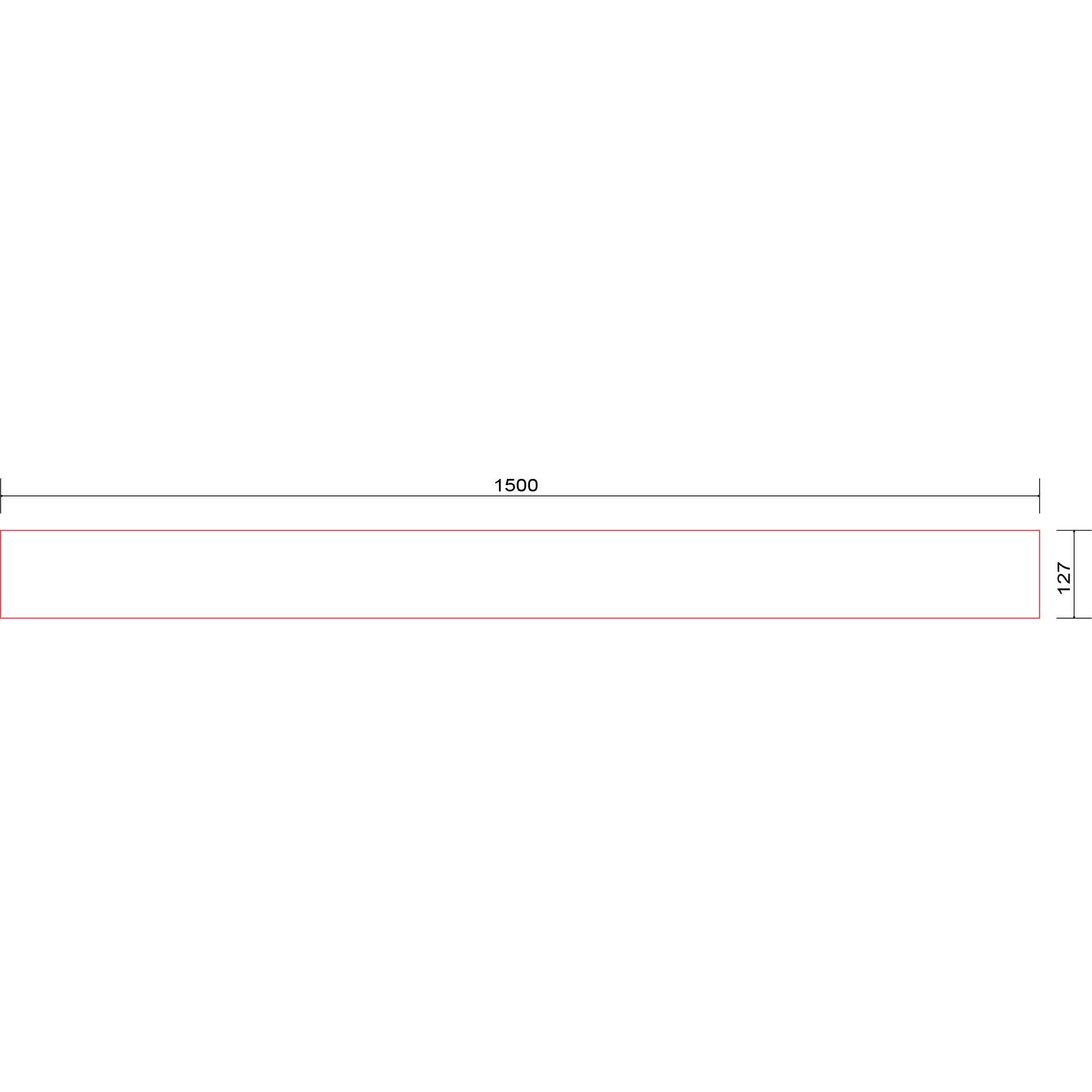 Abdeckplatte 1500x127x4mm