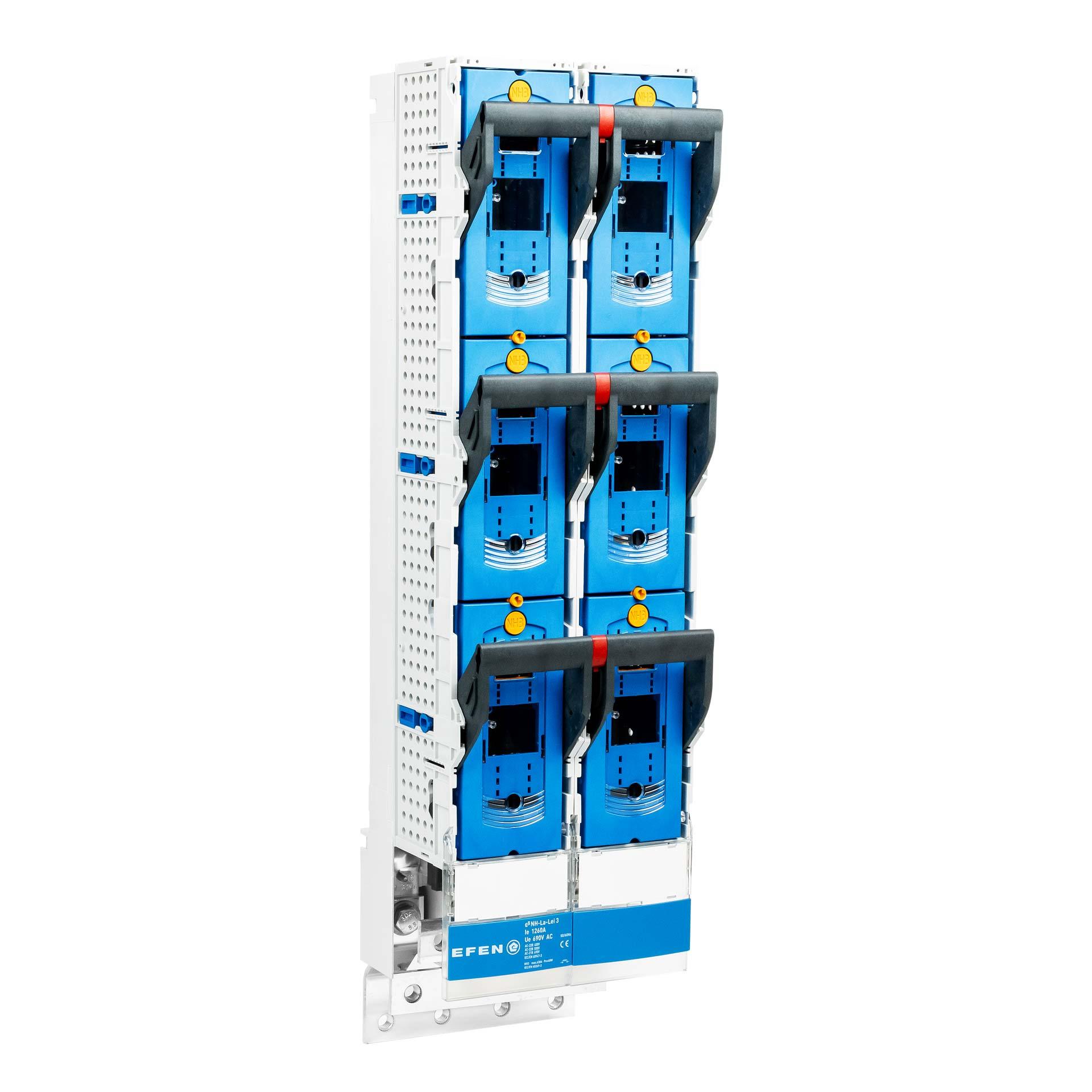 Sezionatori con fusibili NH misura 3, 3P, 185mm, M12 (commutabile a 1 polo) 1260A, sezionatore doppio, U6 Sezionatori con fusibili NH misura 3, 3P, 185mm, M12 (commutabile a 1 polo) 1260A, sezionatore doppio, U6