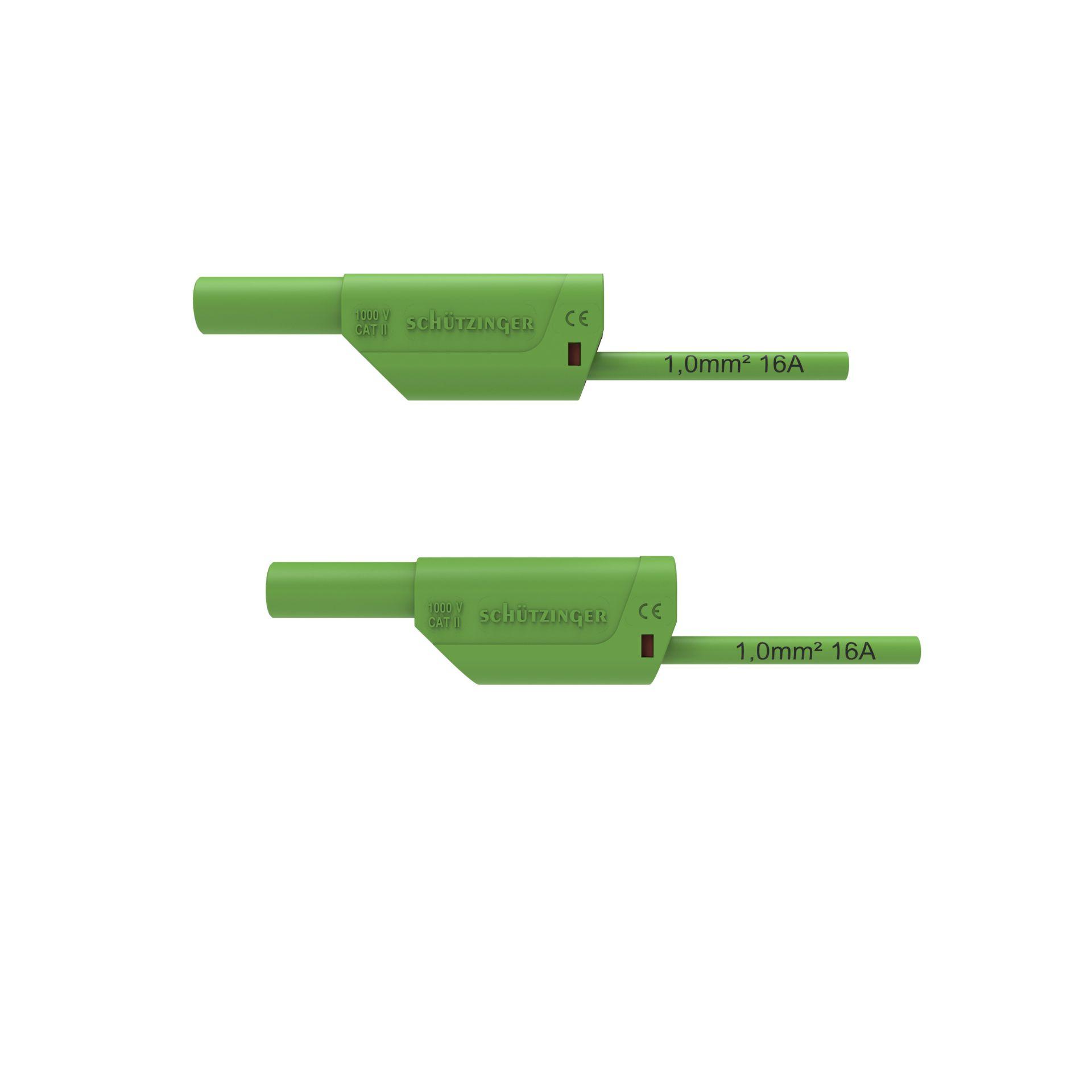 Cavo di collegamento di sicurezza ø 4 mm, 1 mm2, 2000 mm, verde