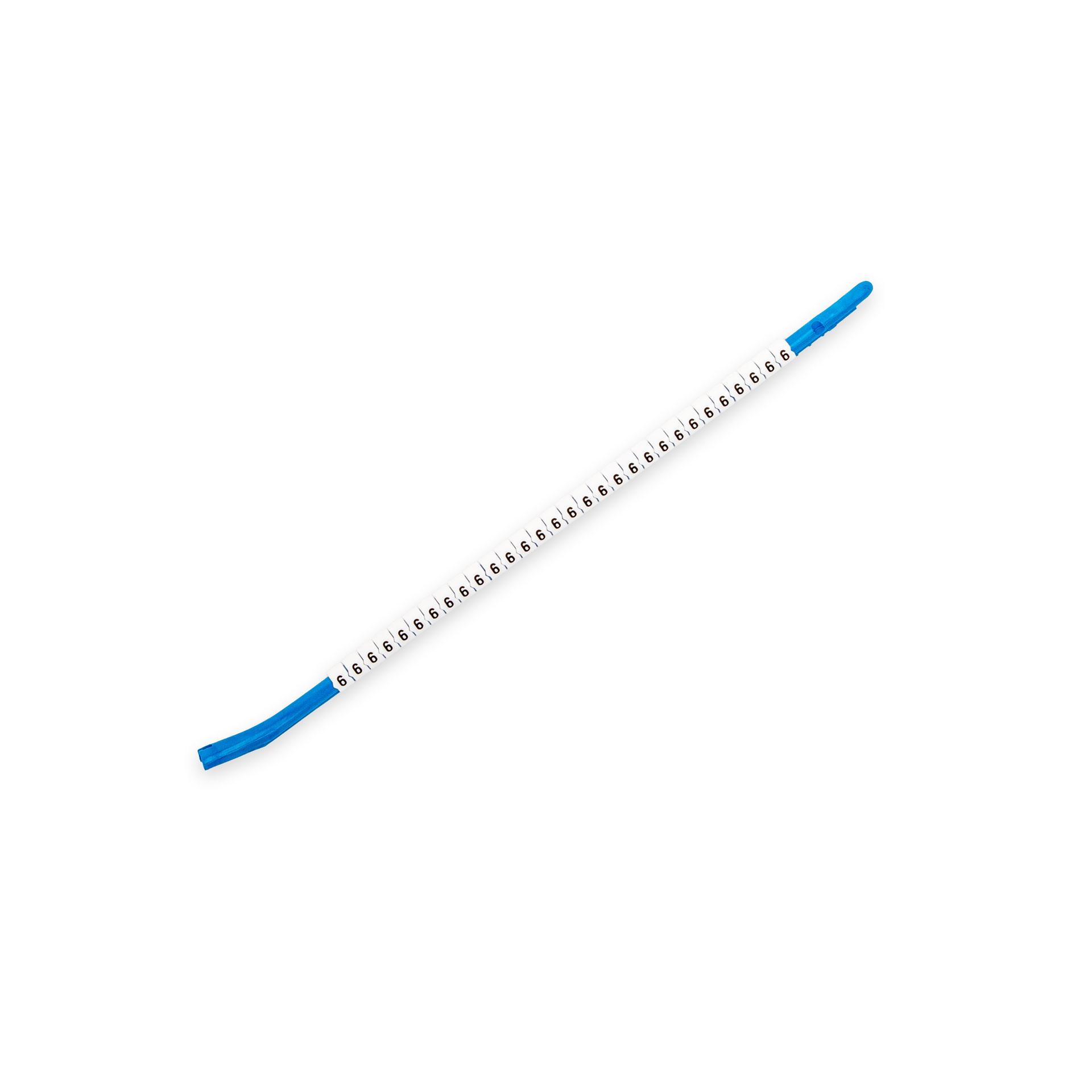 Marking grommets "6", 4 - 6mm2, white, pack of 300 pieces