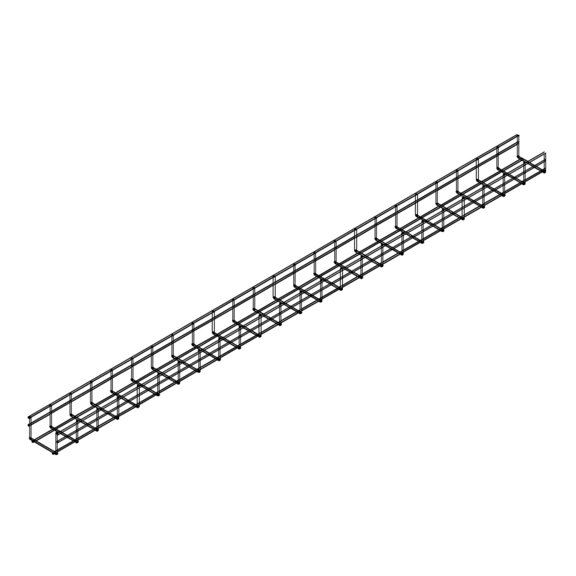 Griglia a U isolata, senza alogeni, 110x74x1879 mm, grigio chiaro RAL 7035 Griglia a U isolata, senza alogeni, 110x74x1879 mm, grigio chiaro RAL 7035