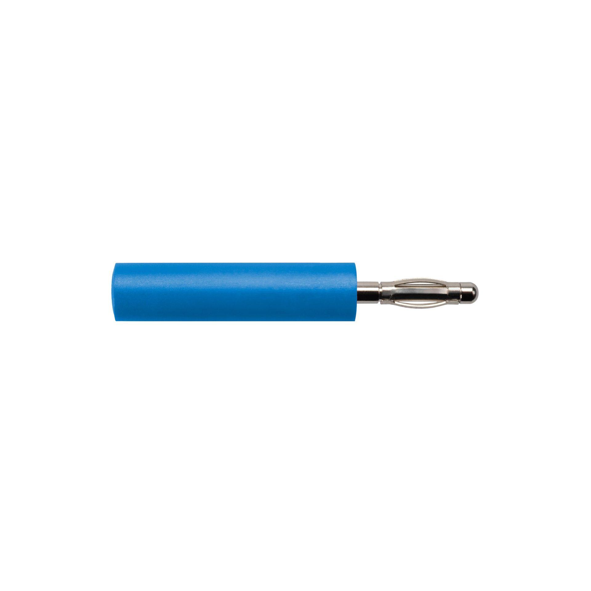 Adapter for adapting sockets from ø 2mm to ø 4mm Safety system blue Adapter for adapting sockets from ø 2mm to ø 4mm Safety system blue