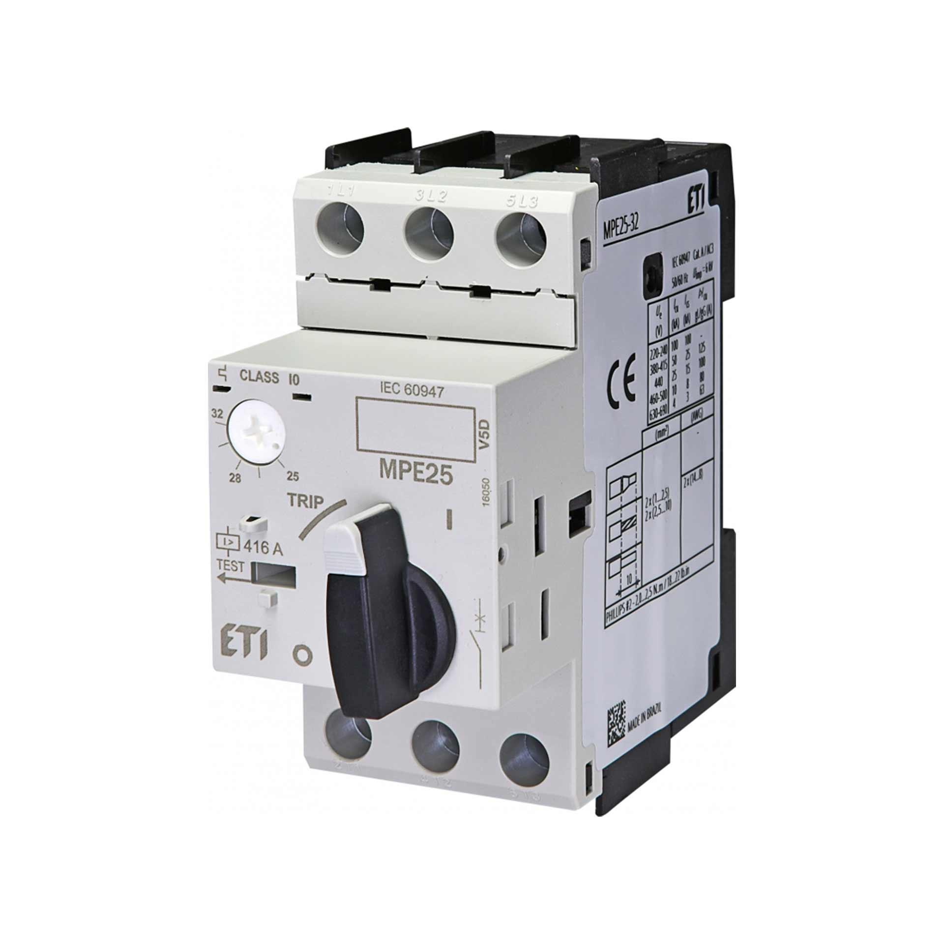 Interruttore automatico di protezione motore MPE25 / 25 - 32A