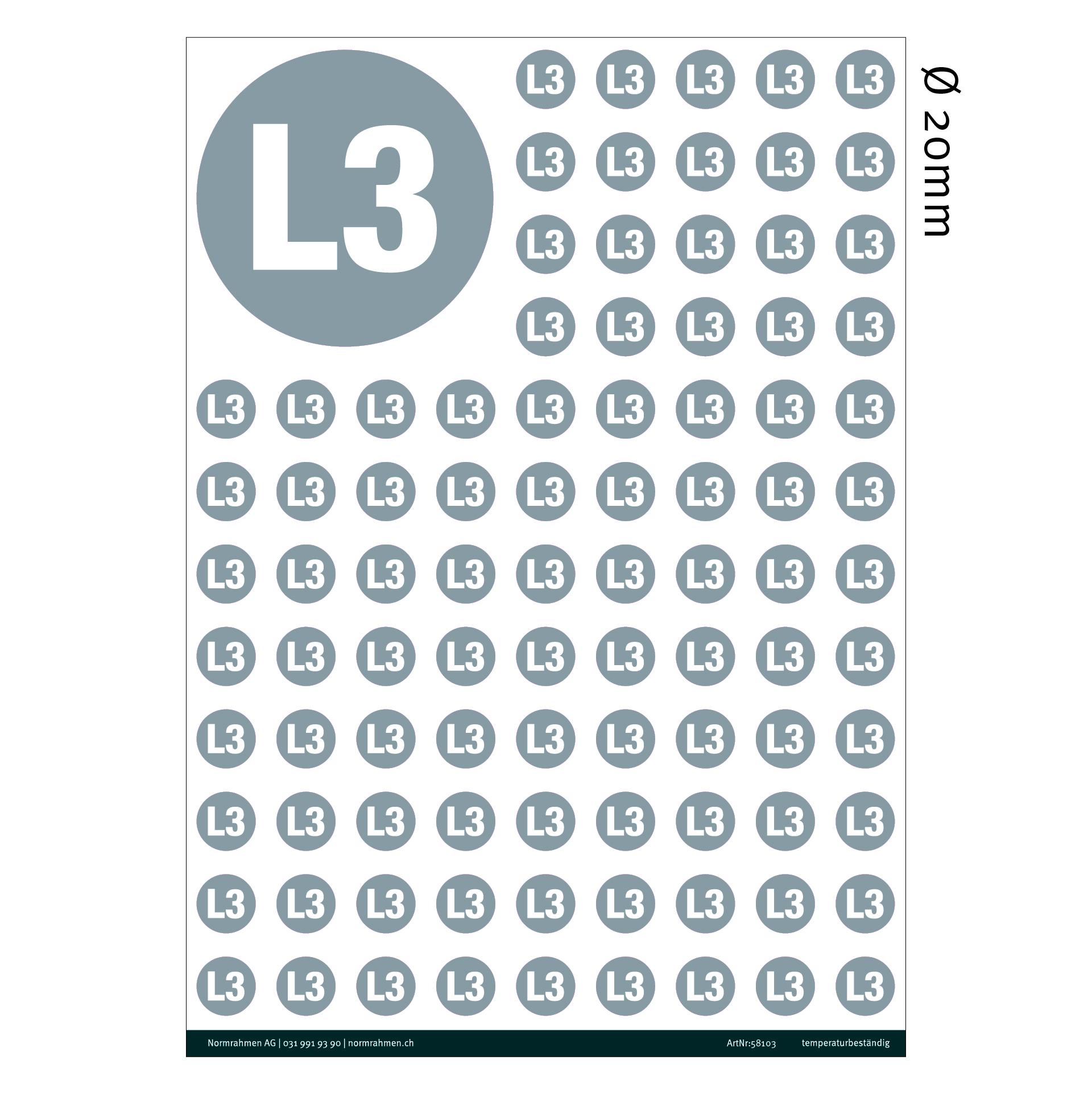 Outer conductor L3 Ø 20mm,PU 108 pcs. A4 sheet