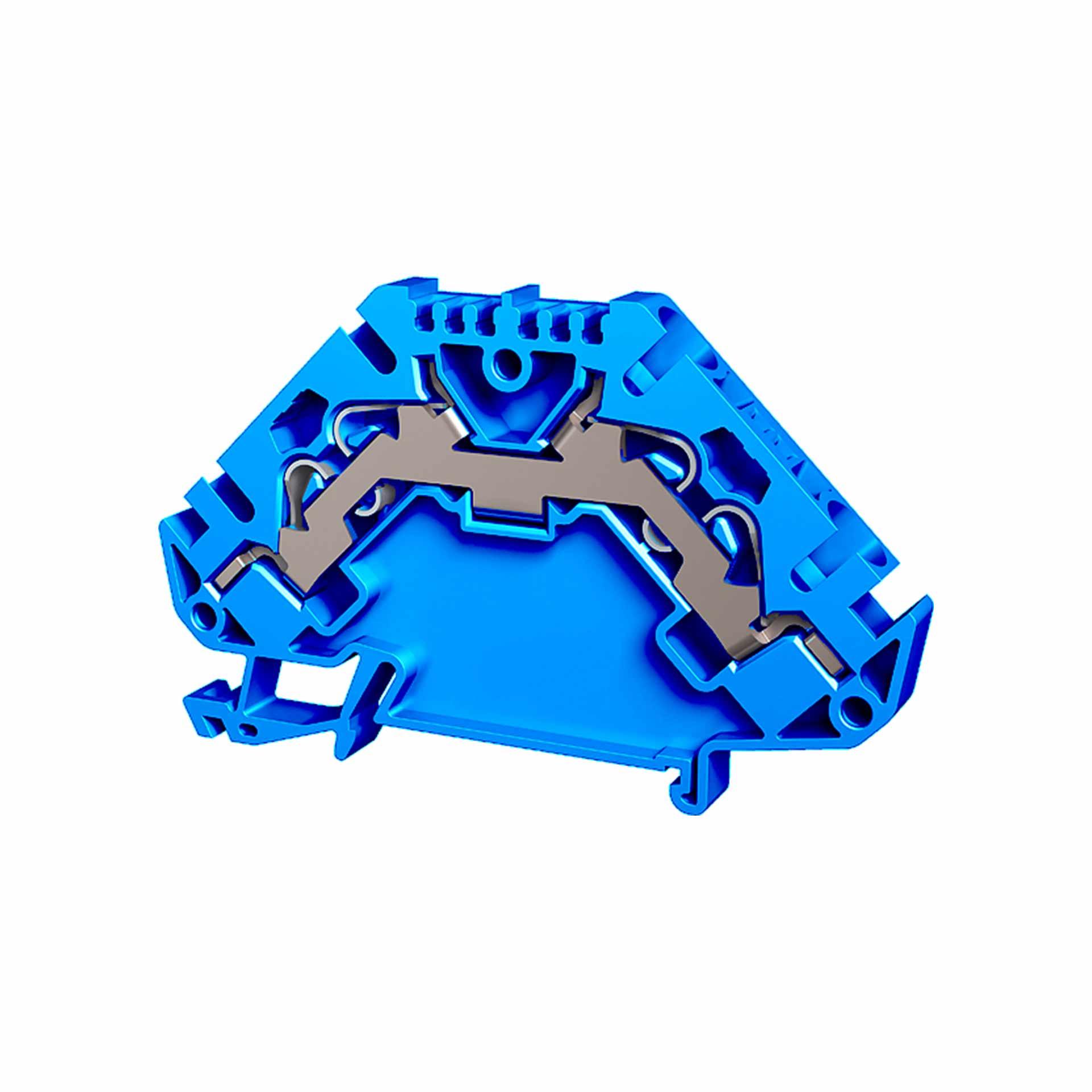 Push-in spring terminal 2.5mm², 4-conductor, blue
