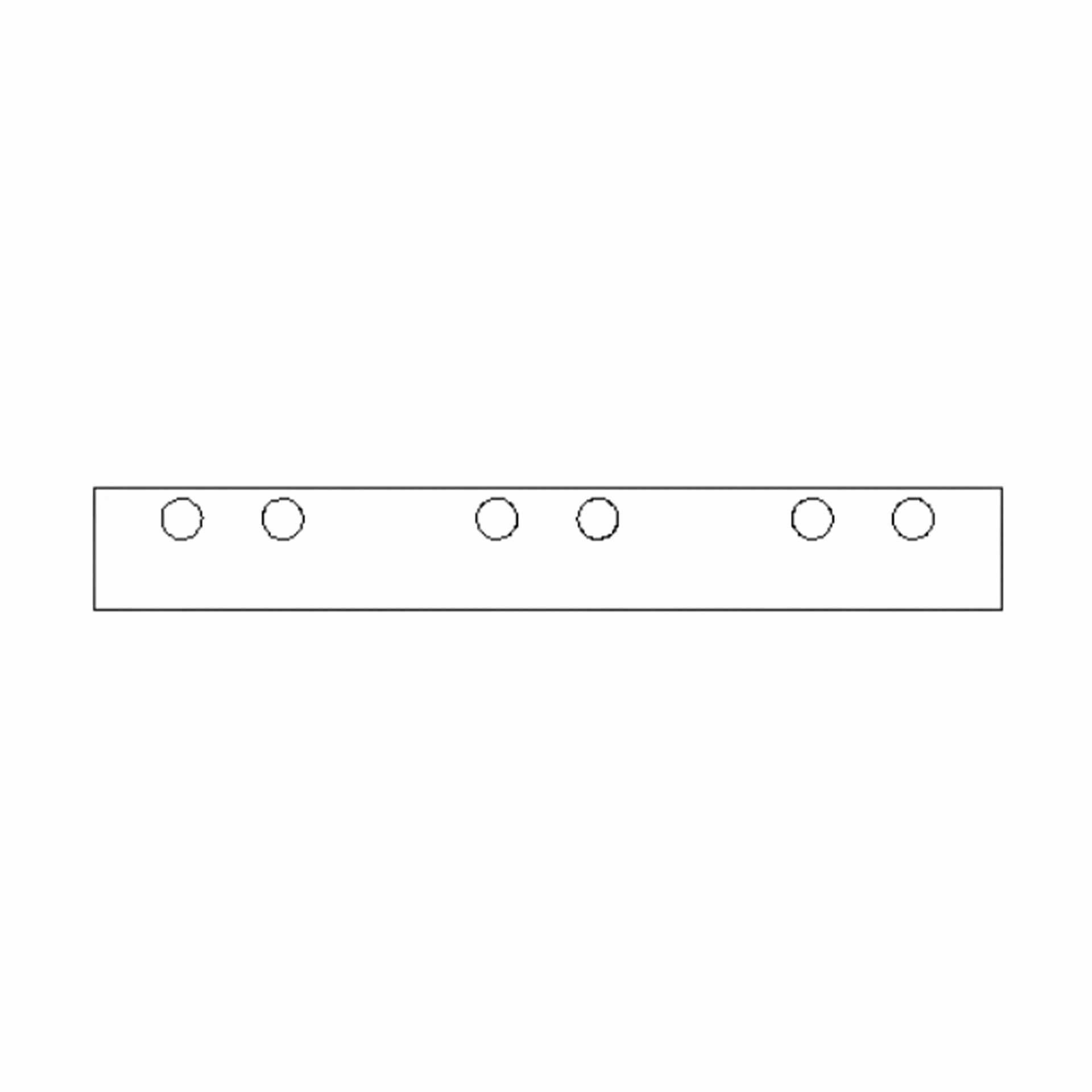 Cover plate with cut-out 720x97x4mm Cover plate with cut-out 720x97x4mm