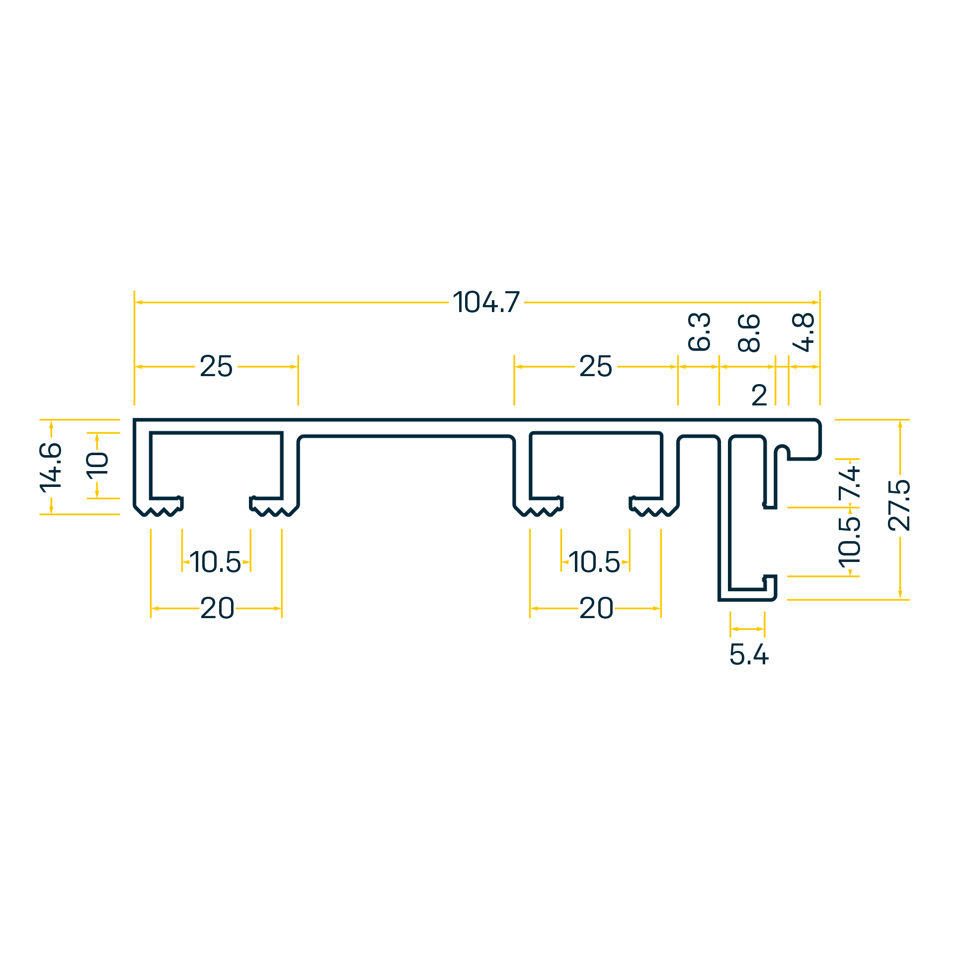 GA287 Seitenprofil SP.104.7 GA287 Seitenprofil SP.104.7