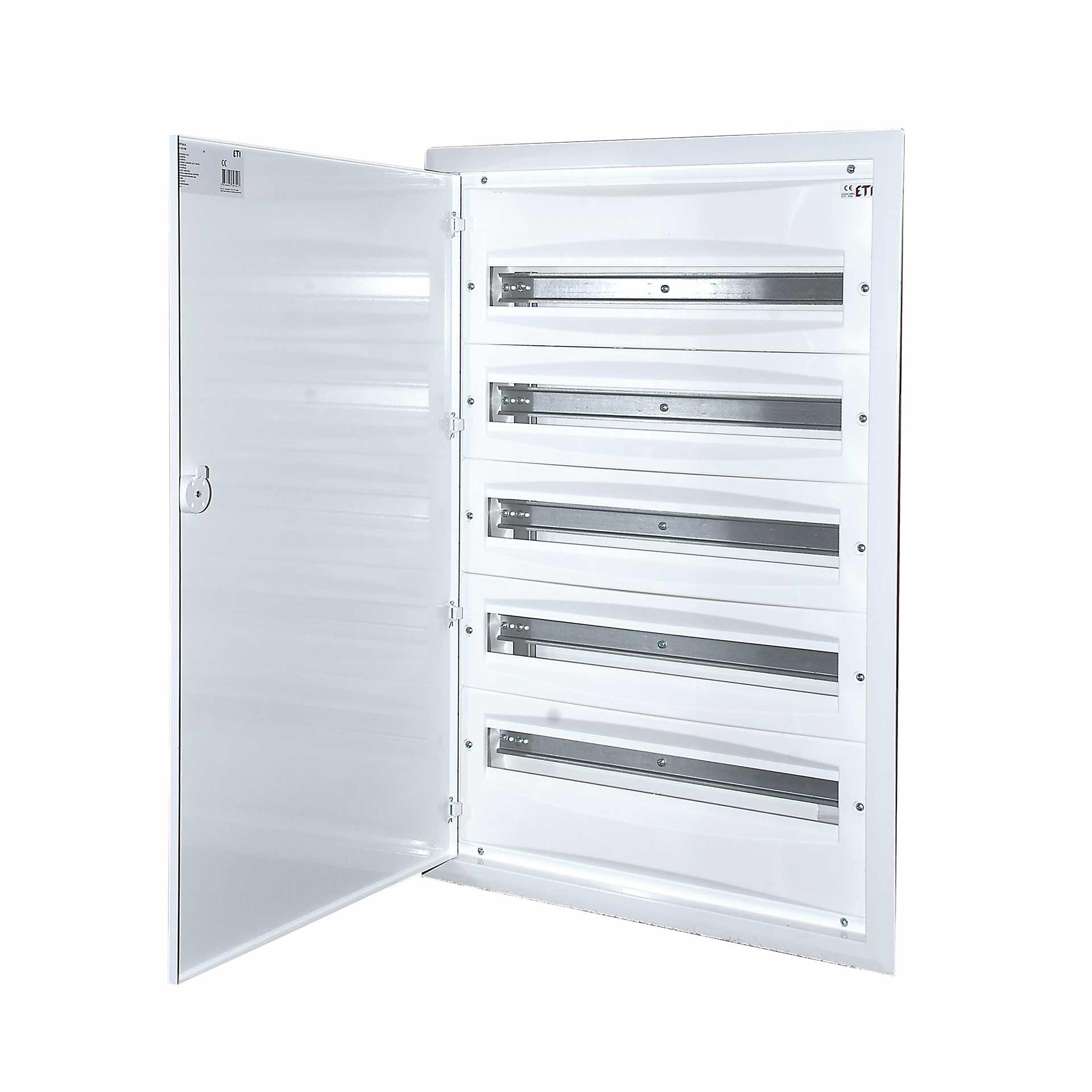Quadro di distribuzione da incasso con porta metallica bianca "ERP 24-5", modulo 5x24 (24M+24M+24M+24M+24M)