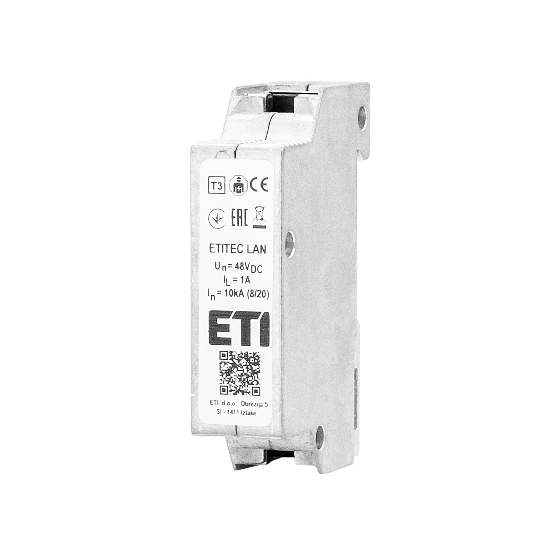 Scaricatore di sovratensione tipo 3, ETITEC LAN