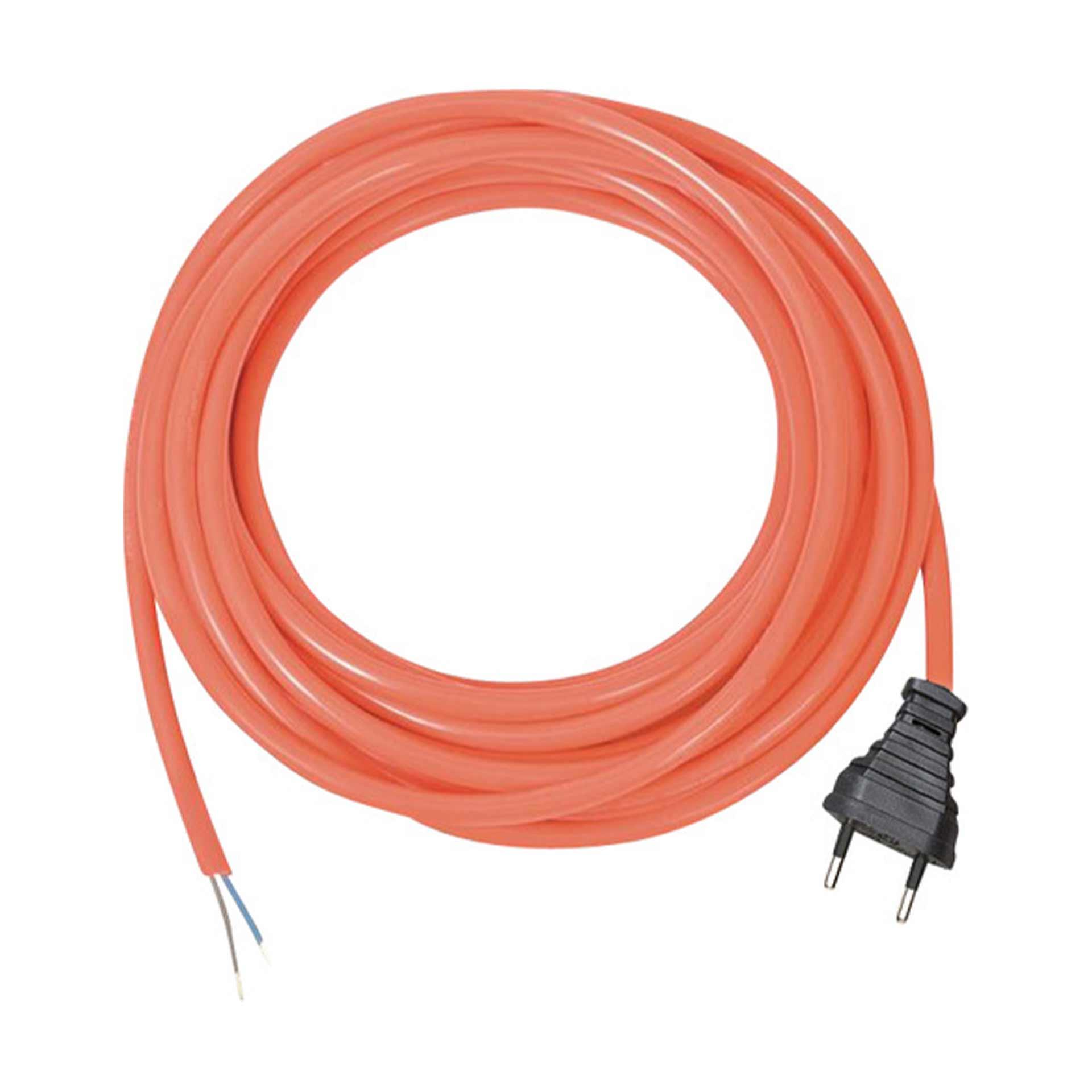 Cavo di collegamento *CH* BQ sciolto 15 m H05BQ-F 2X1.0 arancione, 10 cm spellato Cavo di collegamento *CH* BQ sciolto 15 m H05BQ-F 2X1.0 arancione, 10 cm spellato