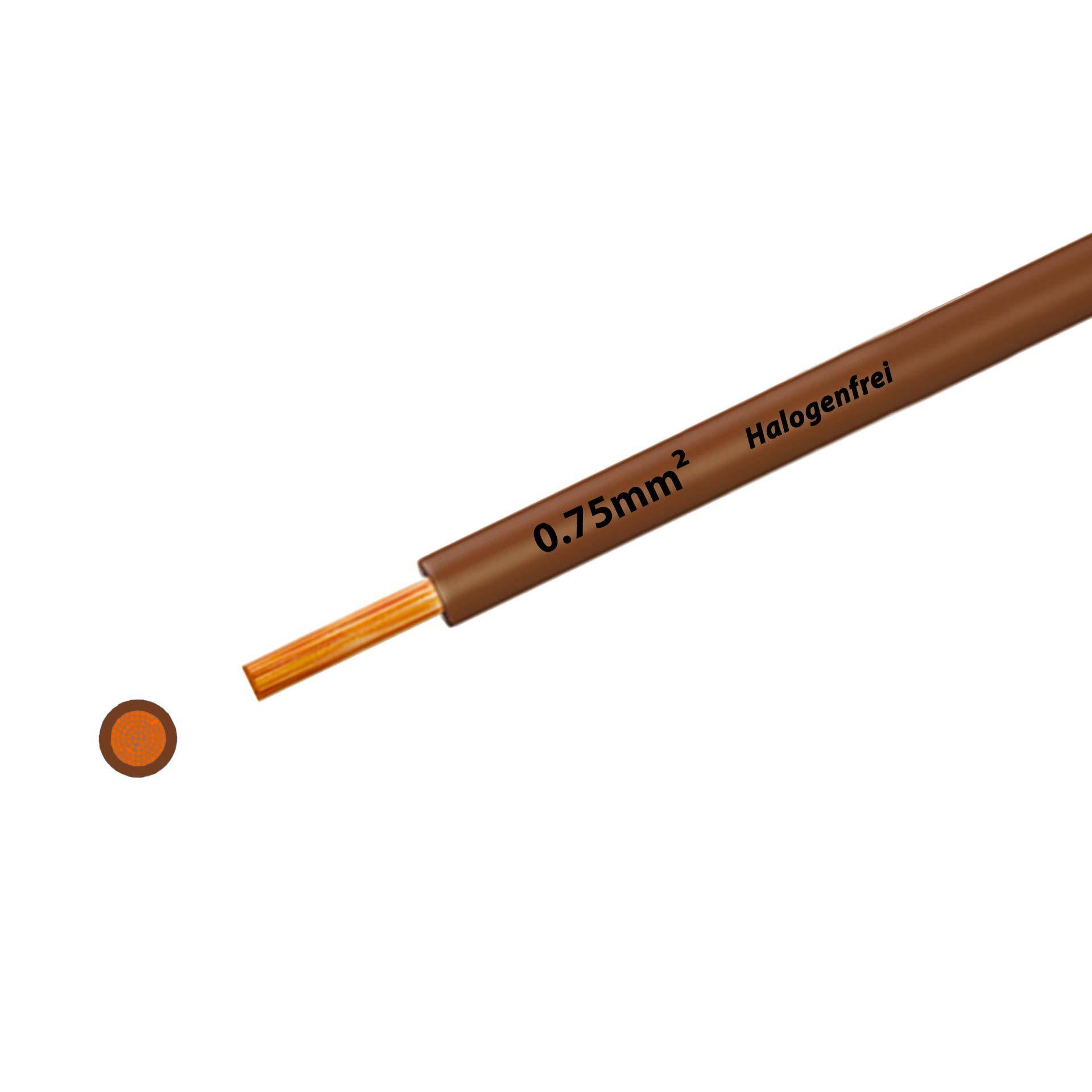 Cavo a trefoli senza alogeni 90° C, 500V, 0,75 mm2, marrone (RAL 8003), su bobina di plastica Cavo a trefoli senza alogeni 90° C, 500V, 0,75 mm2, marrone (RAL 8003), su bobina di plastica