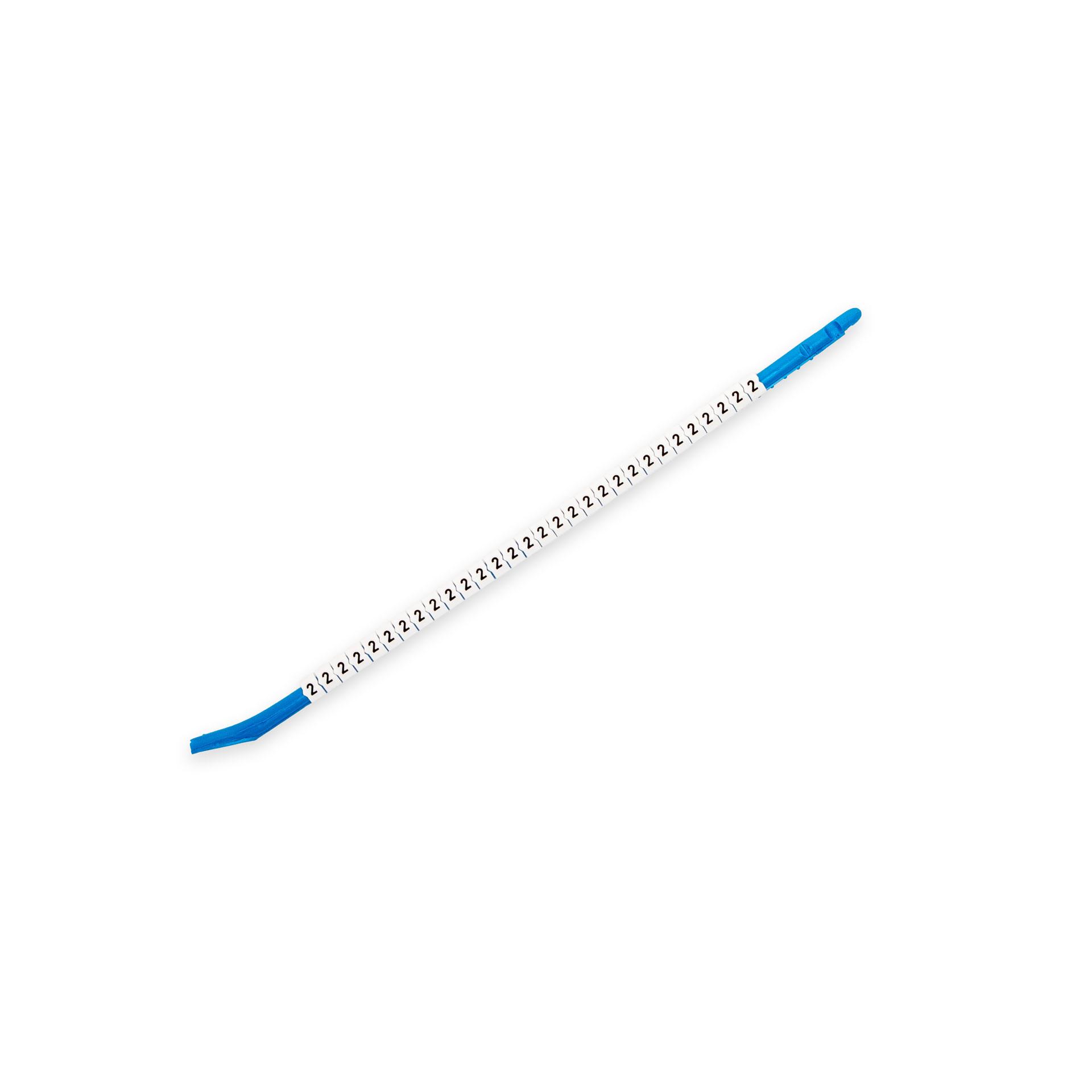 Marking grommets "2", 4 - 6mm2, white, pack of 300 pieces