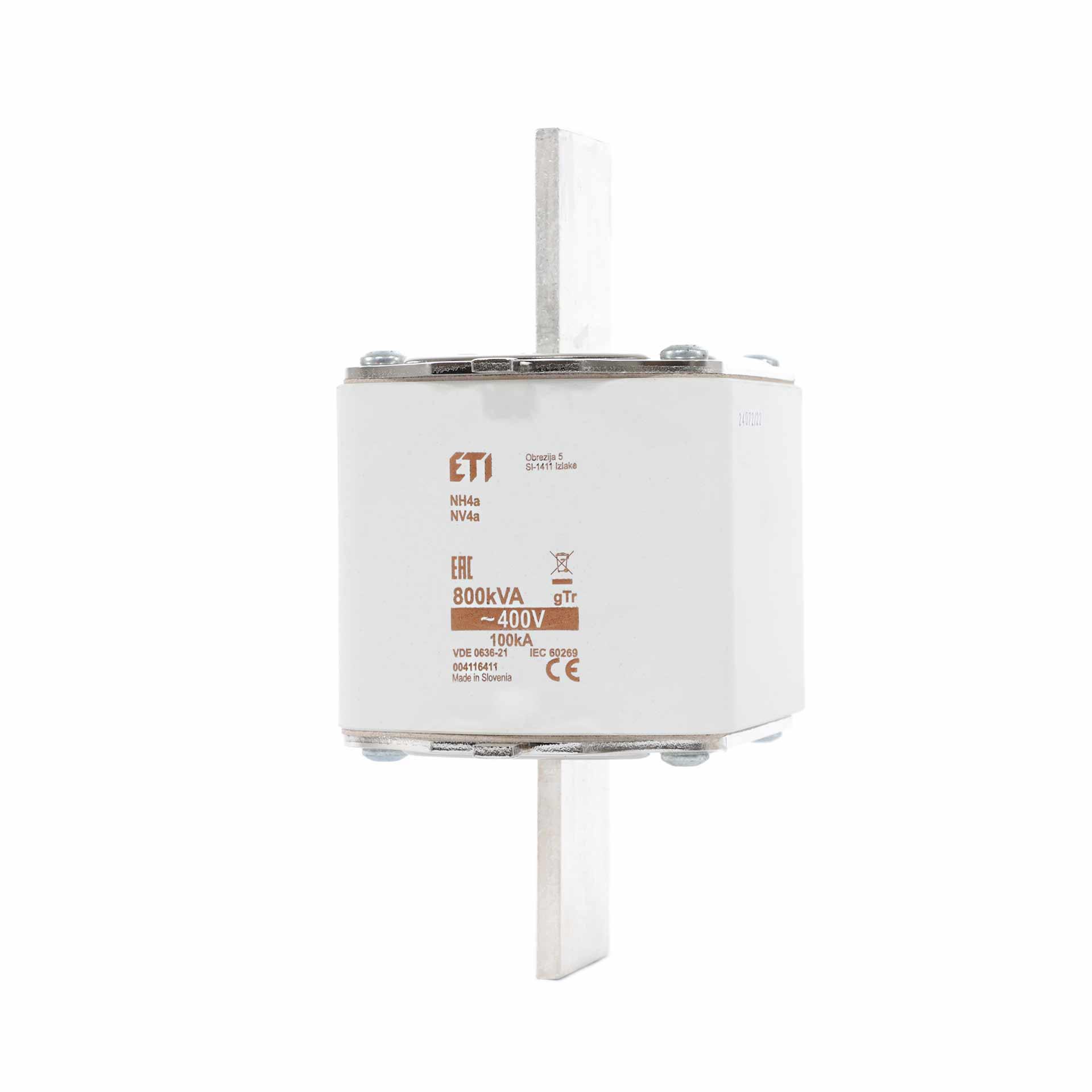 Fusibile NH da 4A, 1155A per la protezione dei trasformatori 800kVA, gTr
