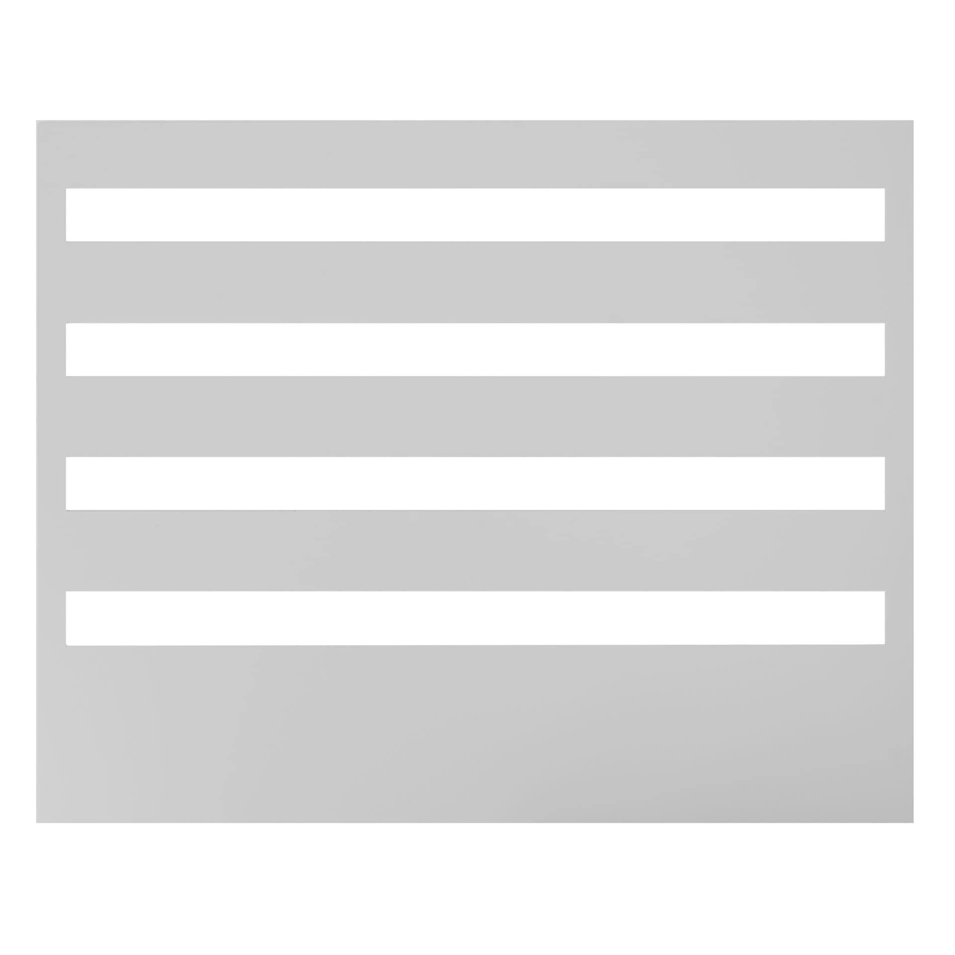 Plaque de recouvrement avec 4 découpes, 750x600x4mm, polystyrène 7035 gris clair, sans halogène