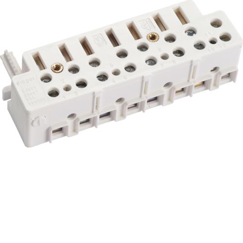 Hager Morsetto a innesto per contatore, universaleZ, trifase 63 A, bloccabile, con morsetti di collegamento TRE, KJ30S