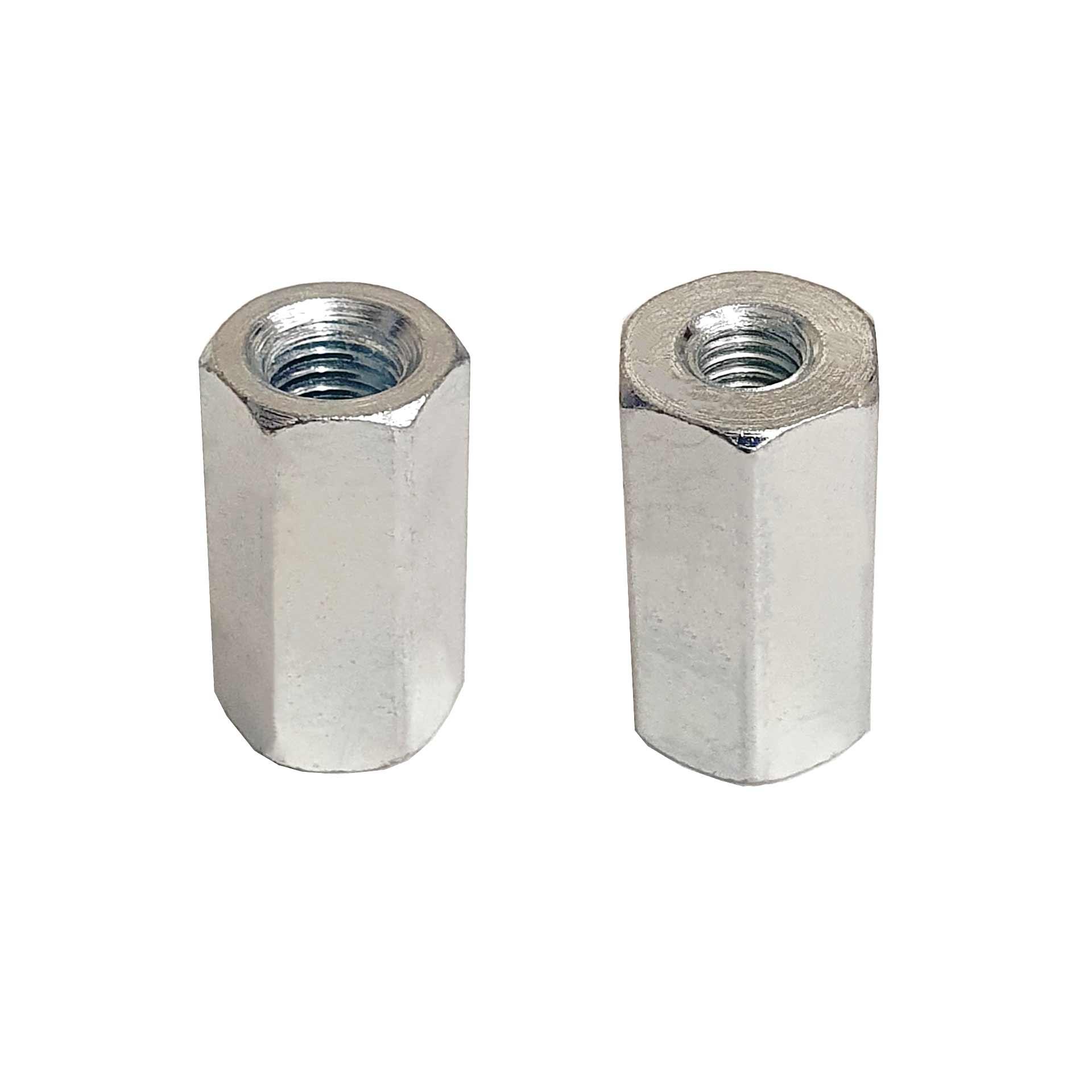 Adattatore per bullone distanziatore con 2 filettature interne M6 e M8 in acciaio zincato, lunghezza 25 mm