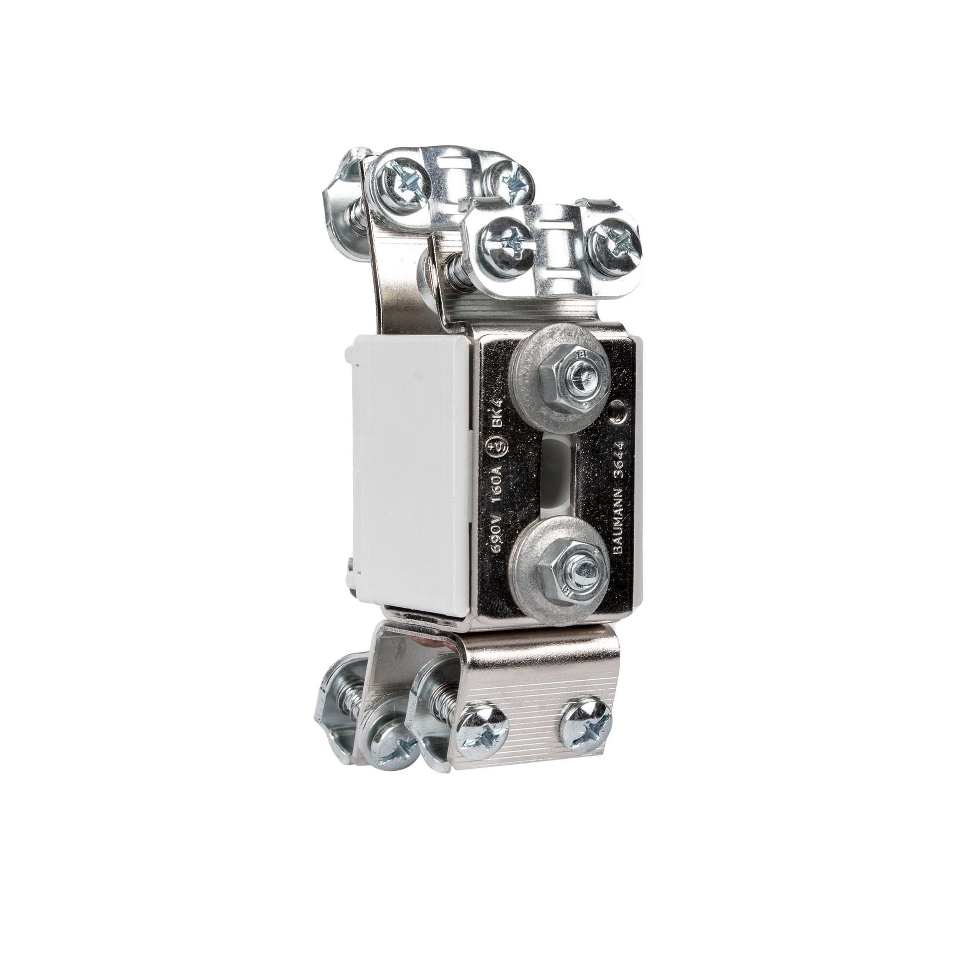 PEN isolator 160A for direct DIN rail mounting, with snap-on clip
