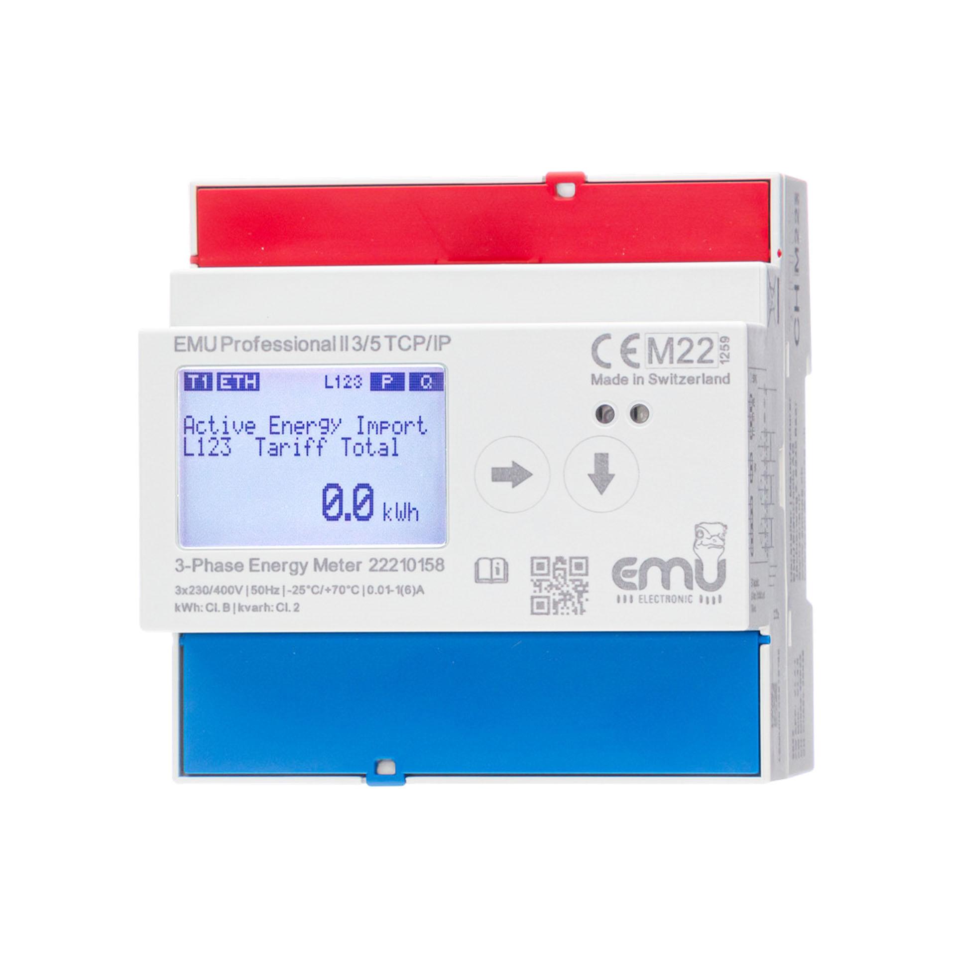 Contatore di energia EMU Professional II 3/5, TCP/IP LP, approvazione MID B+D e PTB-A 50.7, 3PN