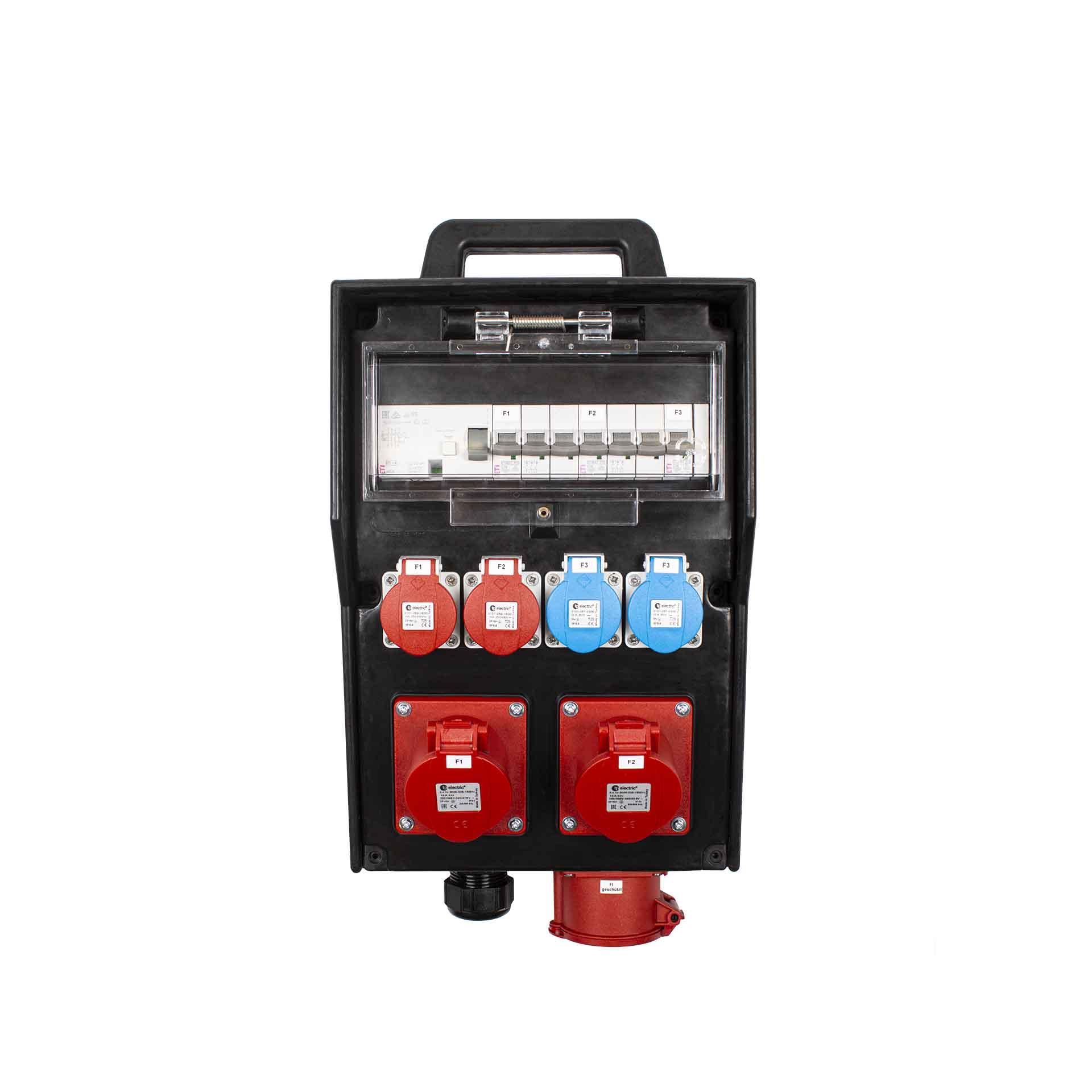 Distributeur de courant en caoutchouc dur 261S-07-3H 32A
