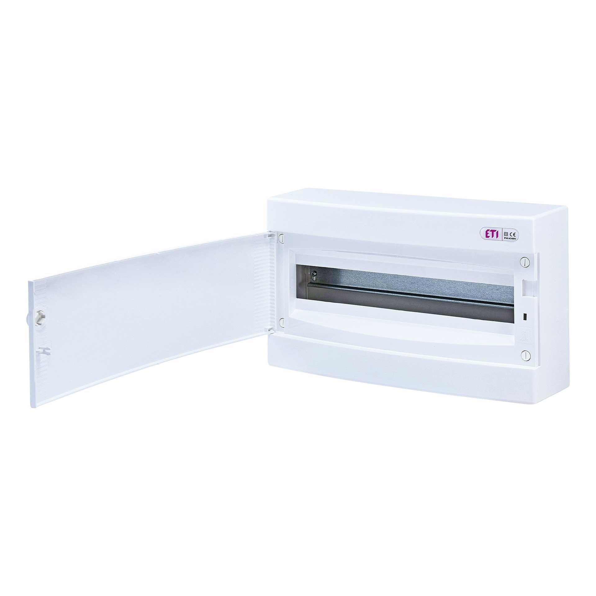 Distributore esterno con porta bianca "ECT-18-PO", IP40, 1x18 moduli (18M)