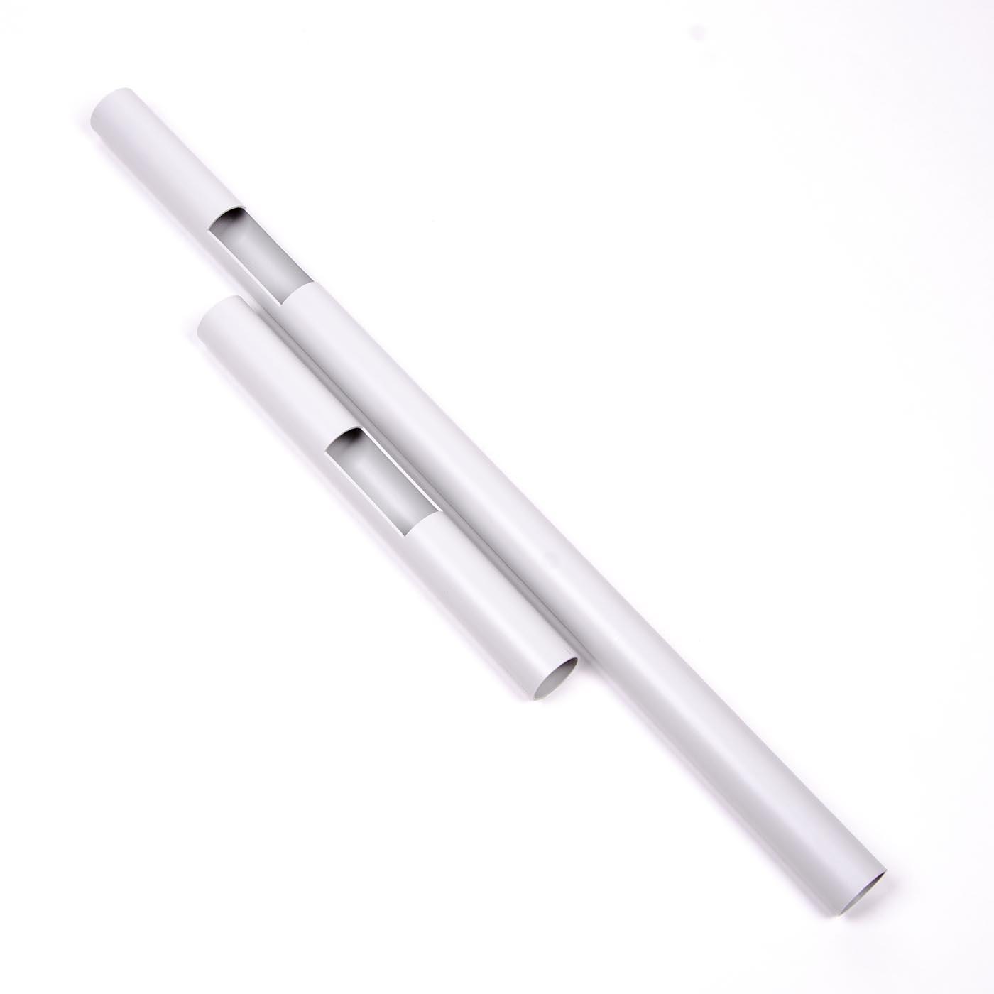 Tubo KIR Ø32mm / 340mm lunghezza incl. apertura 70mm, posizione di taglio a 170mm, PVC Tubo KIR Ø32mm / 340mm lunghezza incl. apertura 70mm, posizione di taglio a 170mm, PVC
