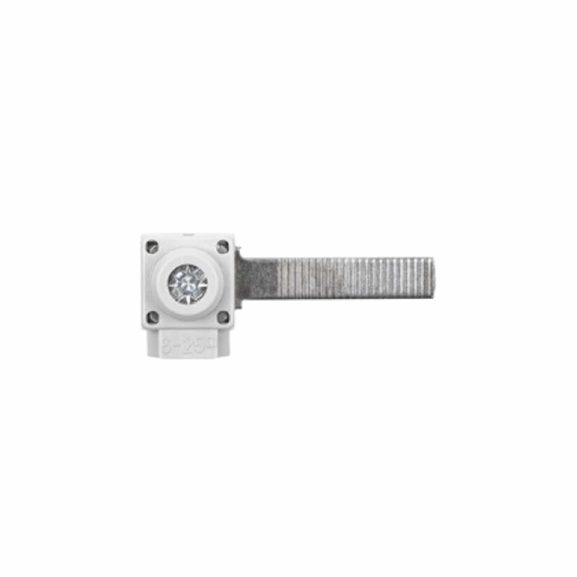 Terminali di alimentazione, laterali con perno di fase piatto, 6x29mm (LxL) Massimo 25mm2 Terminali di alimentazione, laterali con perno di fase piatto, 6x29mm (LxL) Massimo 25mm2