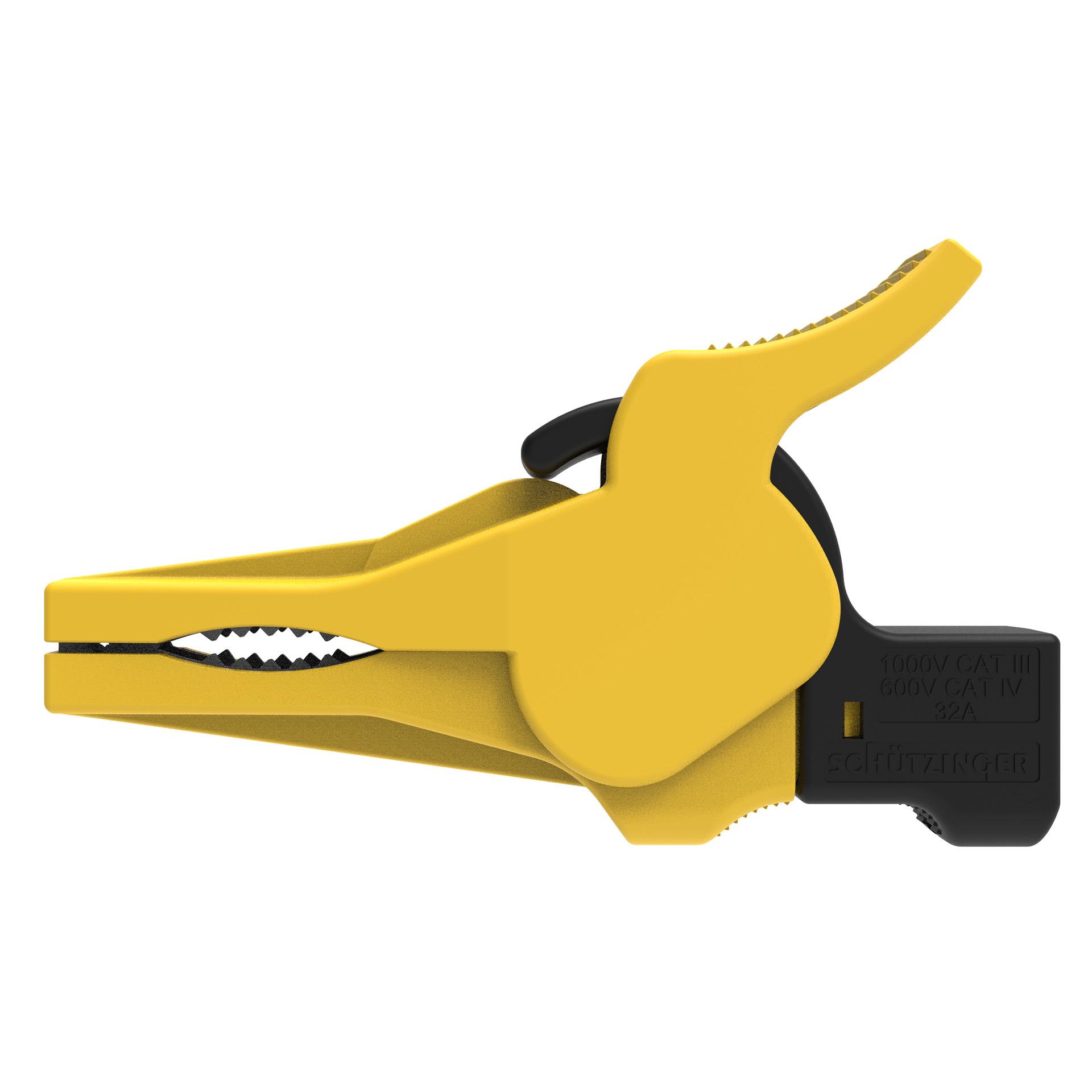 Terminale di sicurezza a innesto ø 4 mm, campo di serraggio fino a 34 mm, giallo Terminale di sicurezza a innesto ø 4 mm, campo di serraggio fino a 34 mm, giallo