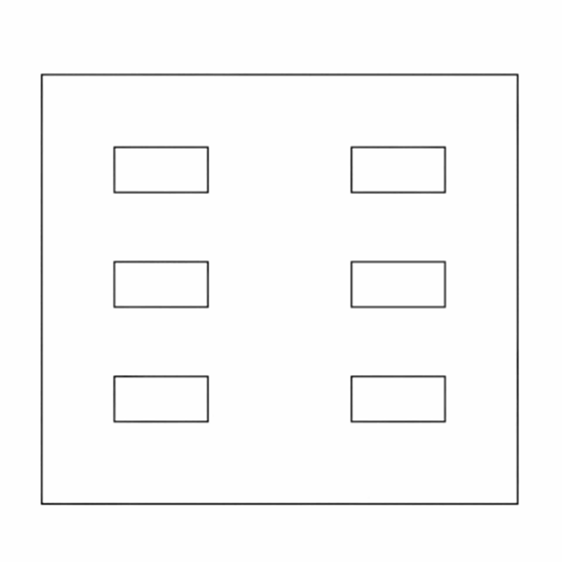 Abdeckplatte Bezüger Hager mit 6 Ausschnitte 500x450x4mm