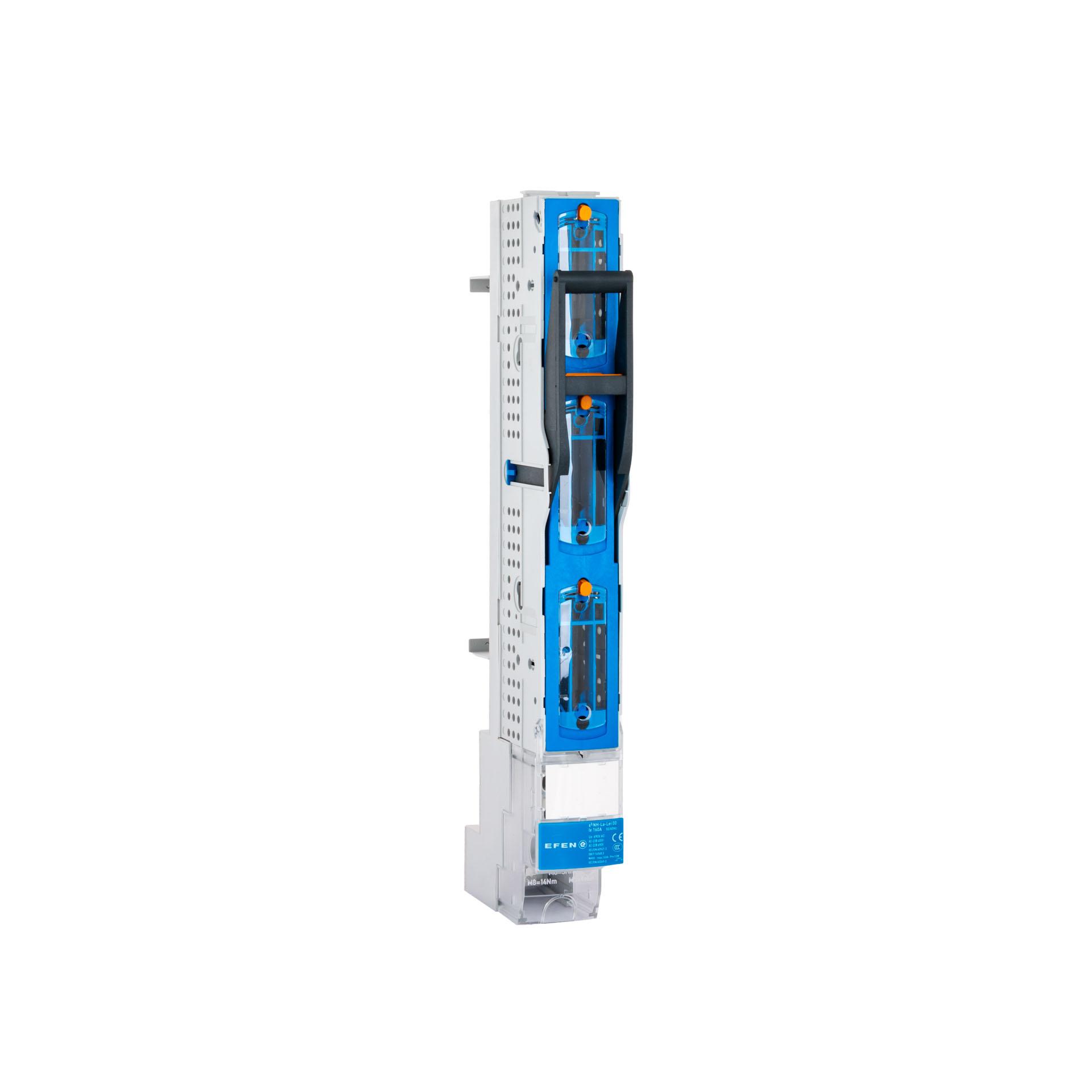 Sezionatori con fusibili NH misura 00, 3P, 60mm, M8 (commutabile a 3 poli) U5 "fissaggio a gancio" Sezionatori con fusibili NH misura 00, 3P, 60mm, M8 (commutabile a 3 poli) U5 "fissaggio a gancio"