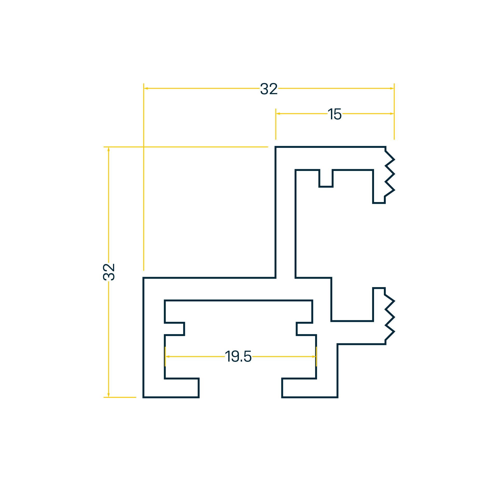 BS 32.2 Rail de fixation BS 32.2 Rail de fixation