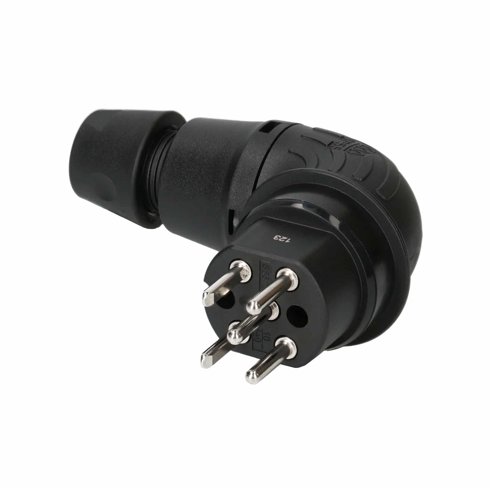Spina CH T15 angolata, 10A, 5P, 400V, IP55, TH55, SN 441011