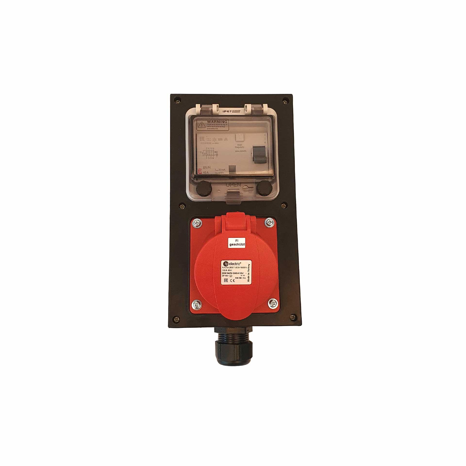 Distributeur de courant en caoutchouc dur 130BS-01 32A