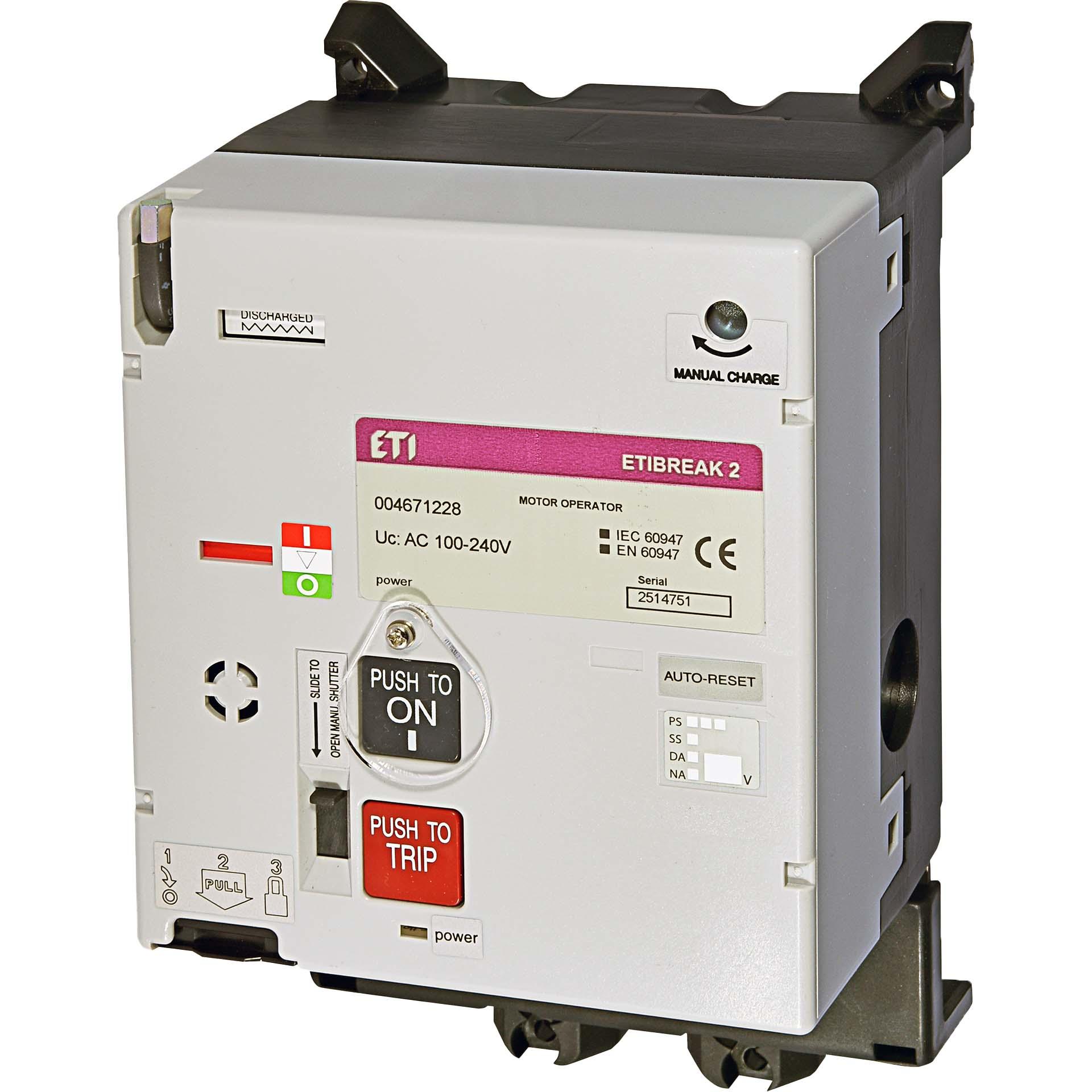 Azionamento motore elettrico MO2 630, 100 - 240VAC, con reset, per EB2 400-630 Azionamento motore elettrico MO2 630, 100 - 240VAC, con reset, per EB2 400-630
