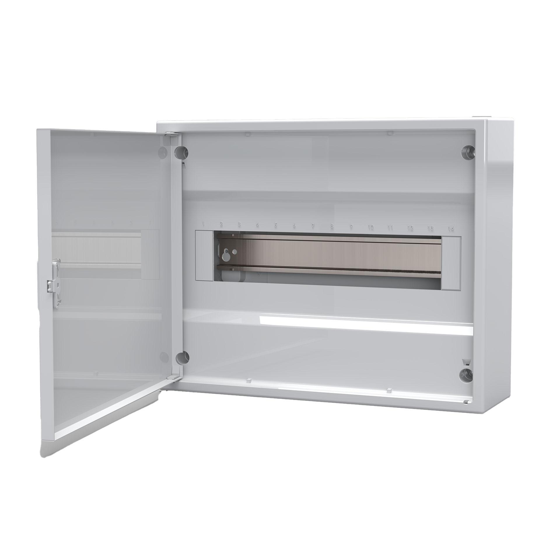 Quadro di distribuzione a montaggio esterno con porta metallica "ACT-12M", IP40, 1x12 moduli (12M)