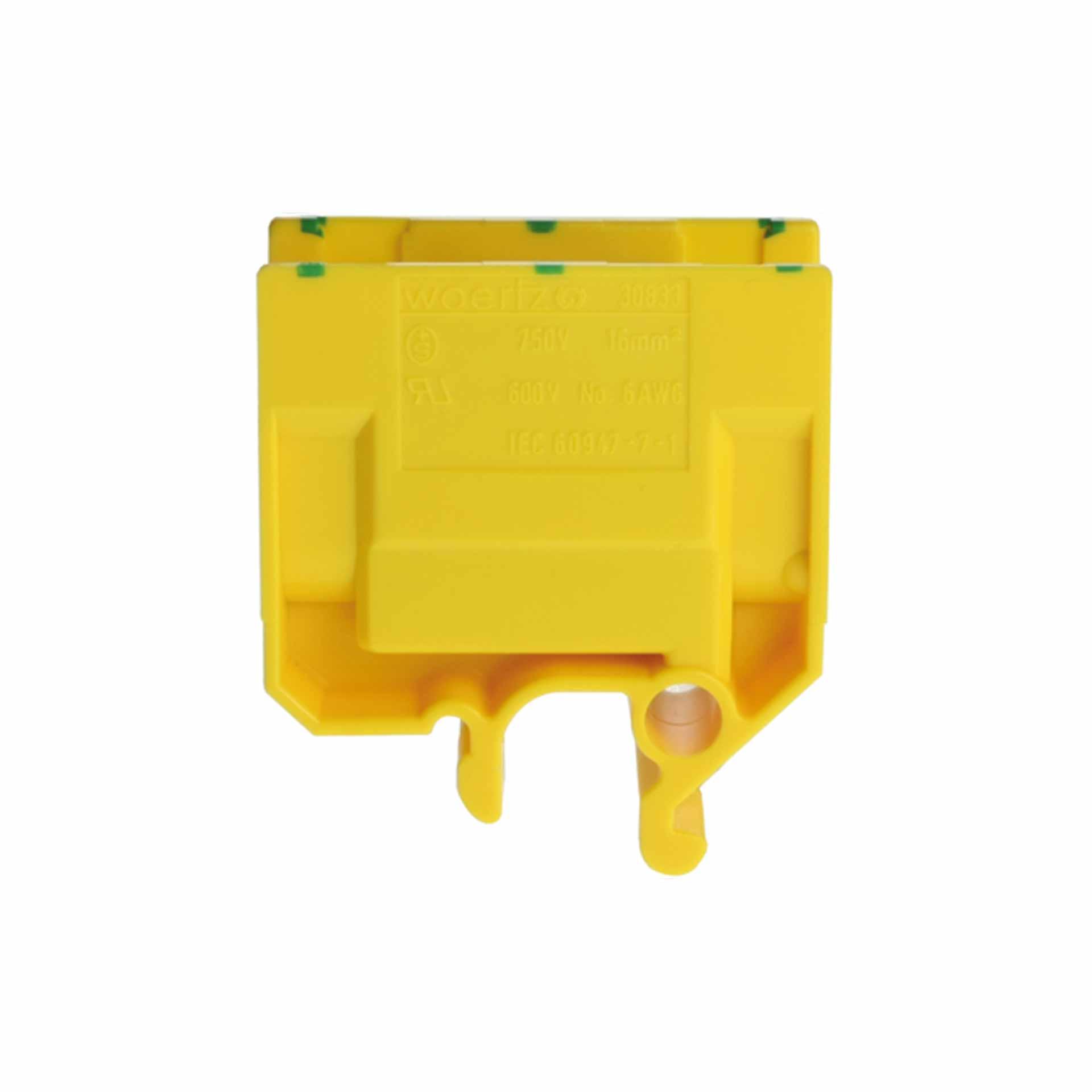 Morsetto di giunzione DIN32 16mm², 2 conduttori, verde-giallo Morsetto di giunzione DIN32 16mm², 2 conduttori, verde-giallo