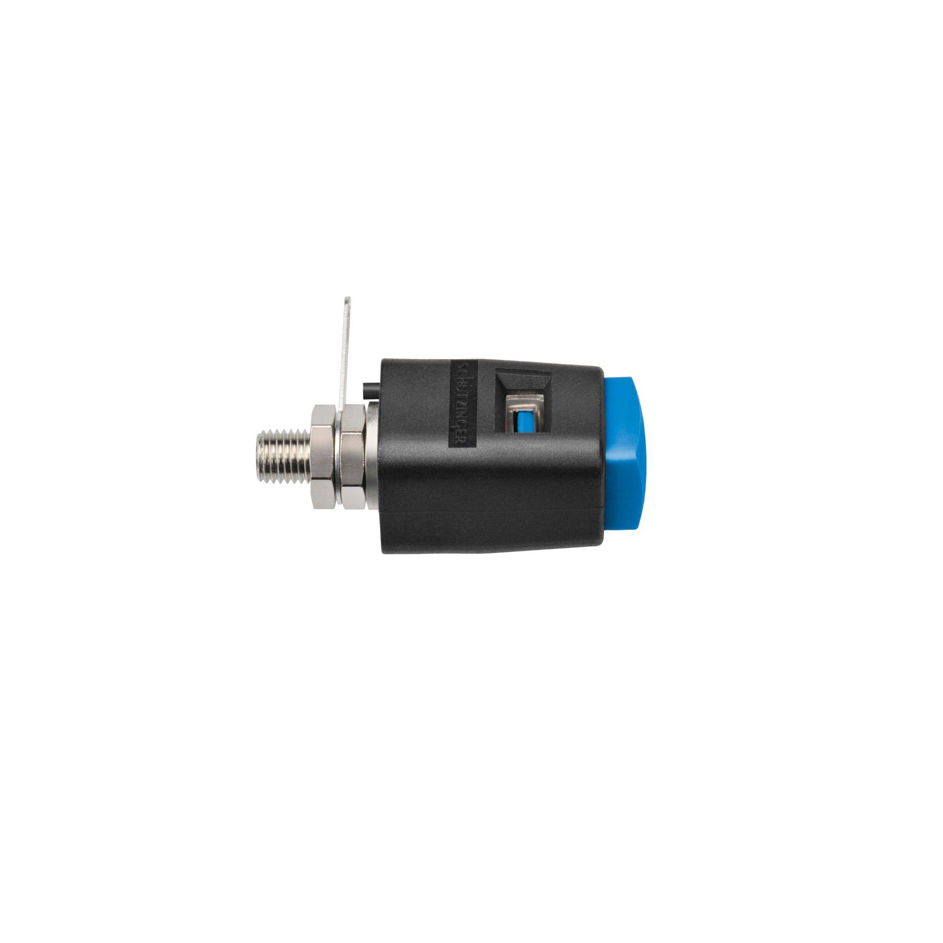 Terminale a pressione ad azione rapida non isolato per pannelli frontali non metallici, blu Terminale a pressione ad azione rapida non isolato per pannelli frontali non metallici, blu