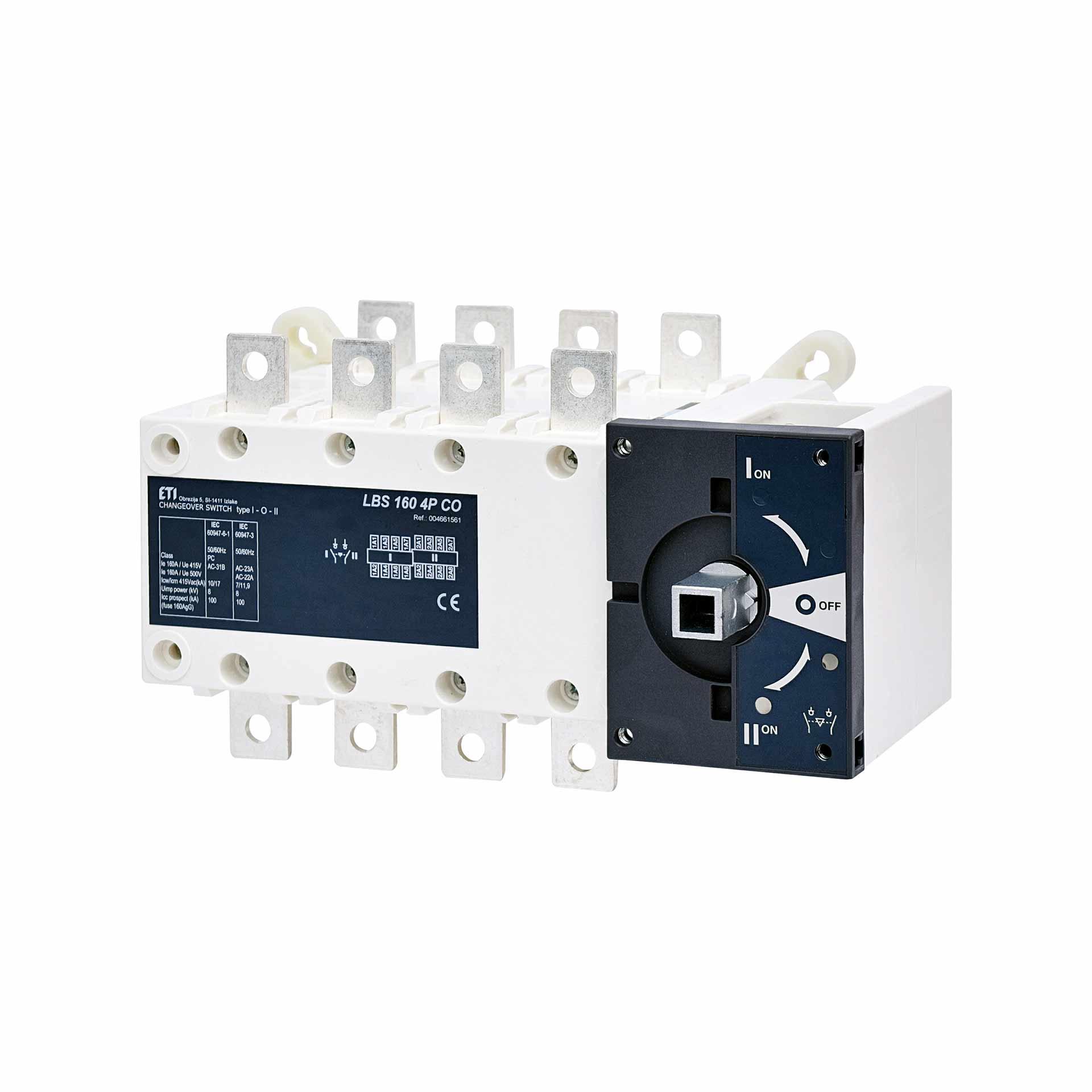 Inverseur SLBS 160A, 4P sans levier de commande