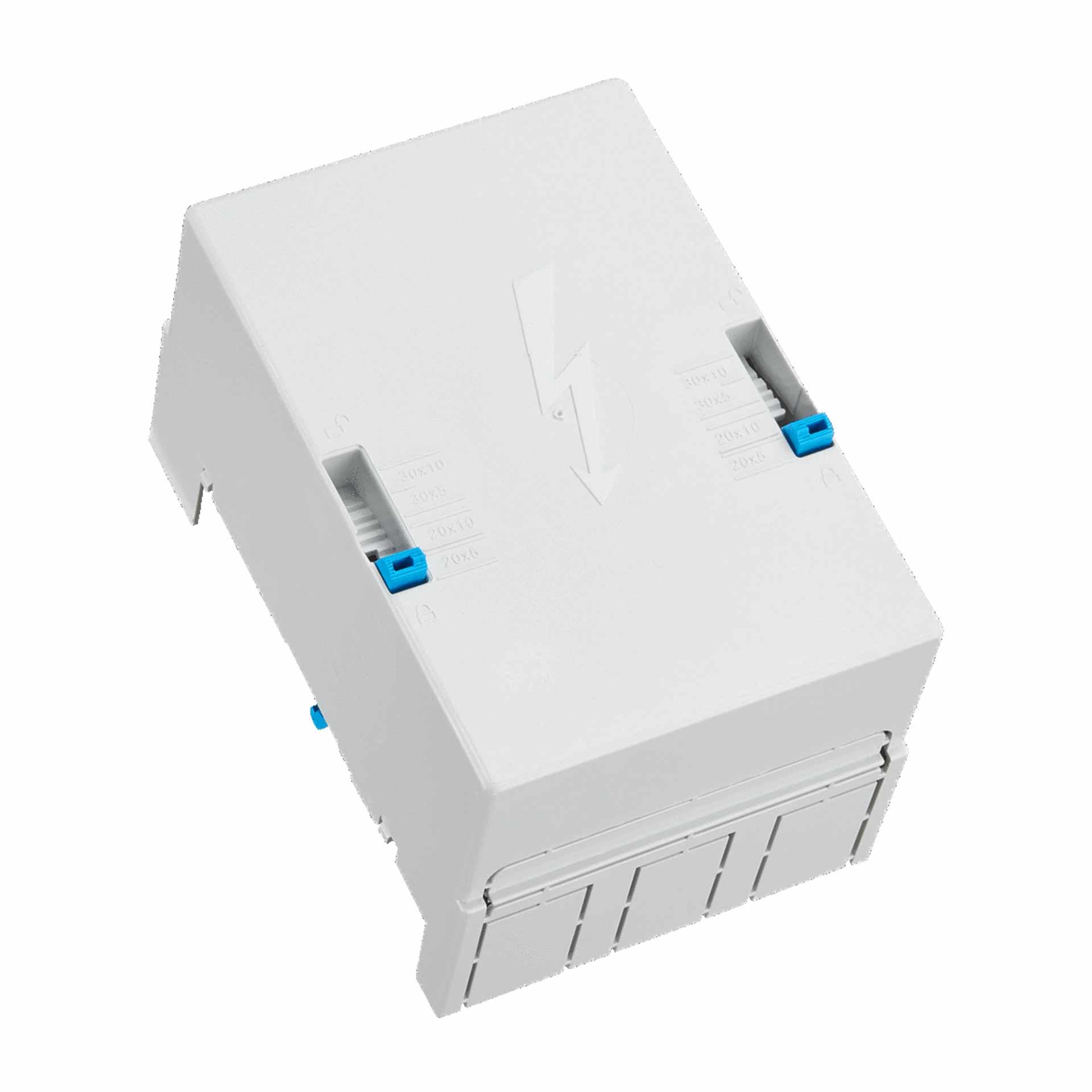Elemento di alimentazione 3P, sistema da 60 mm per guida 12 x 5 - 30 x 10 mm, 95-185 mm2, 400 A Elemento di alimentazione 3P, sistema da 60 mm per guida 12 x 5 - 30 x 10 mm, 95-185 mm2, 400 A