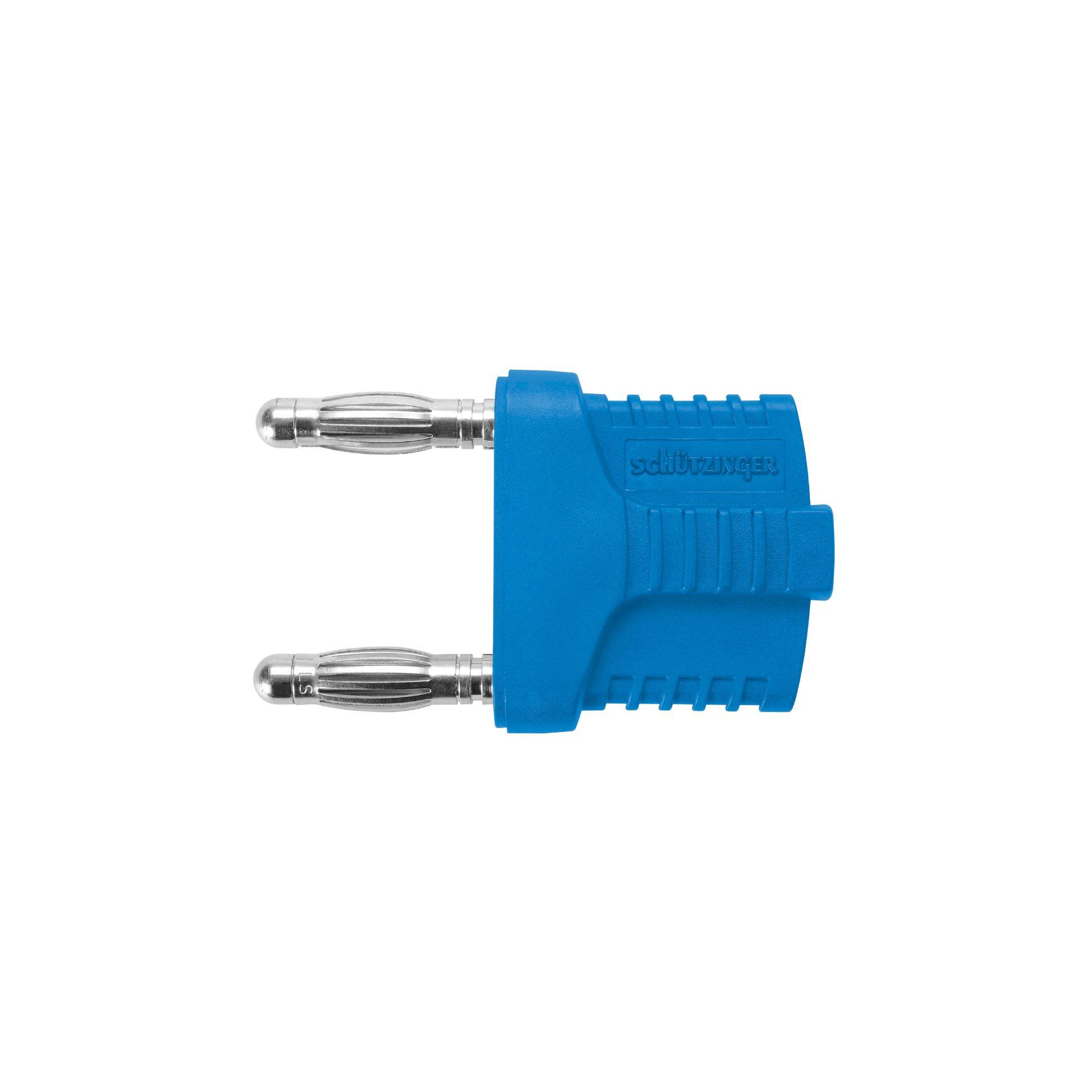 Spina di cortocircuito con presa di misura assiale ø 4 mm, blu