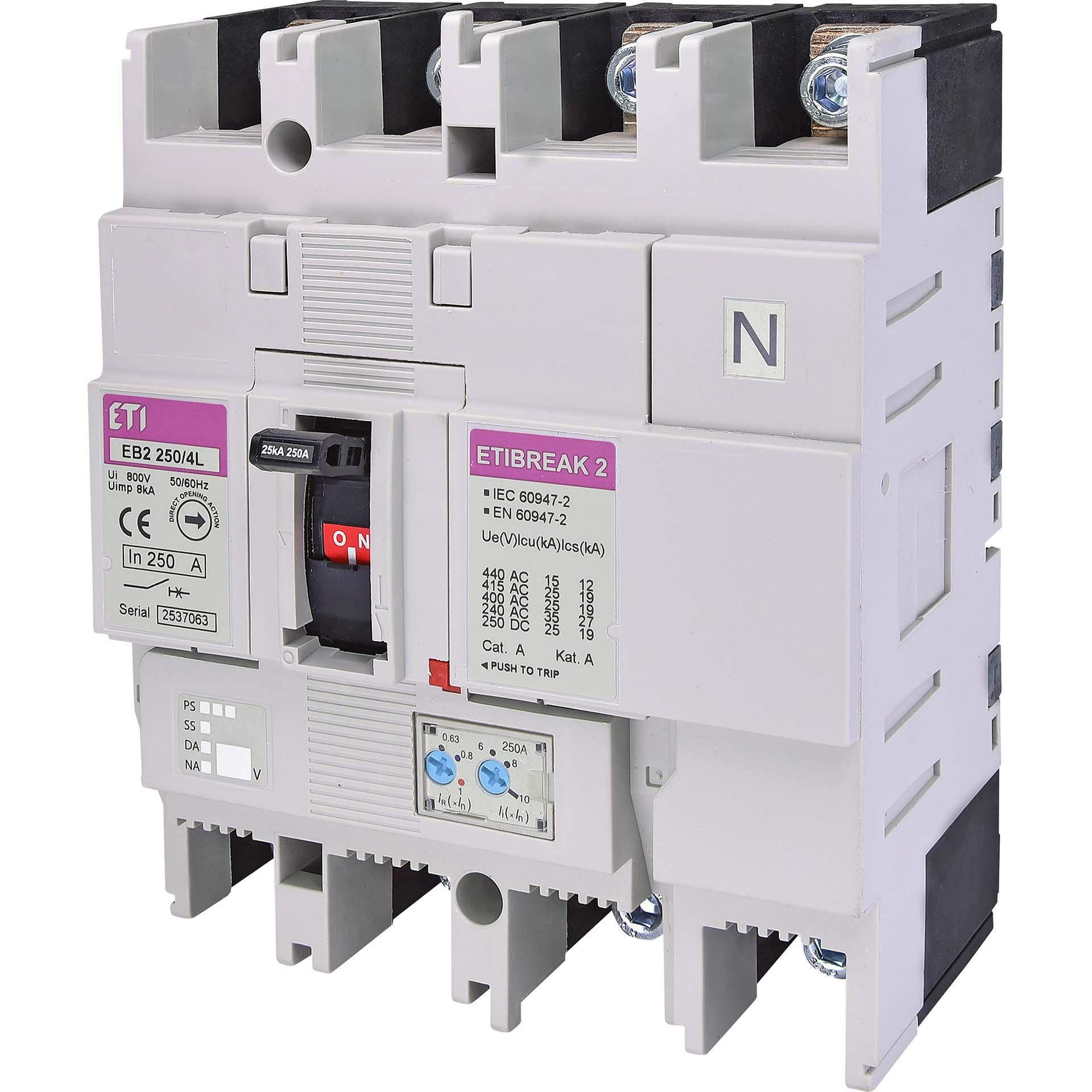 Interruttore automatico EB2 250/4S 200A, Icu 36kA / Ics 36kA