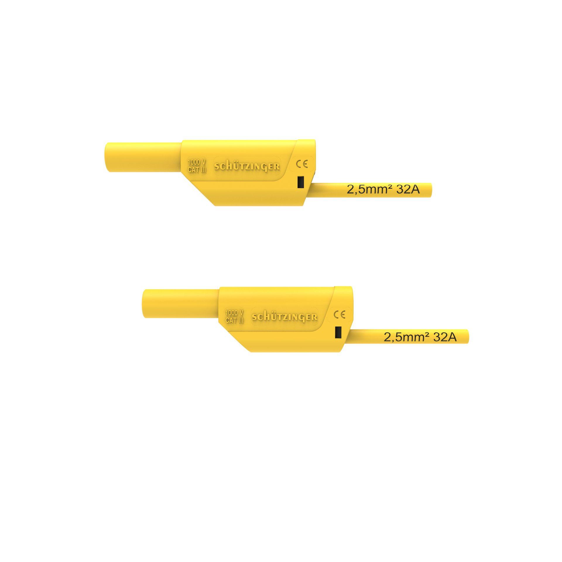 Cavo di collegamento di sicurezza ø 4mm, 2,5mm2, 1000mm, giallo