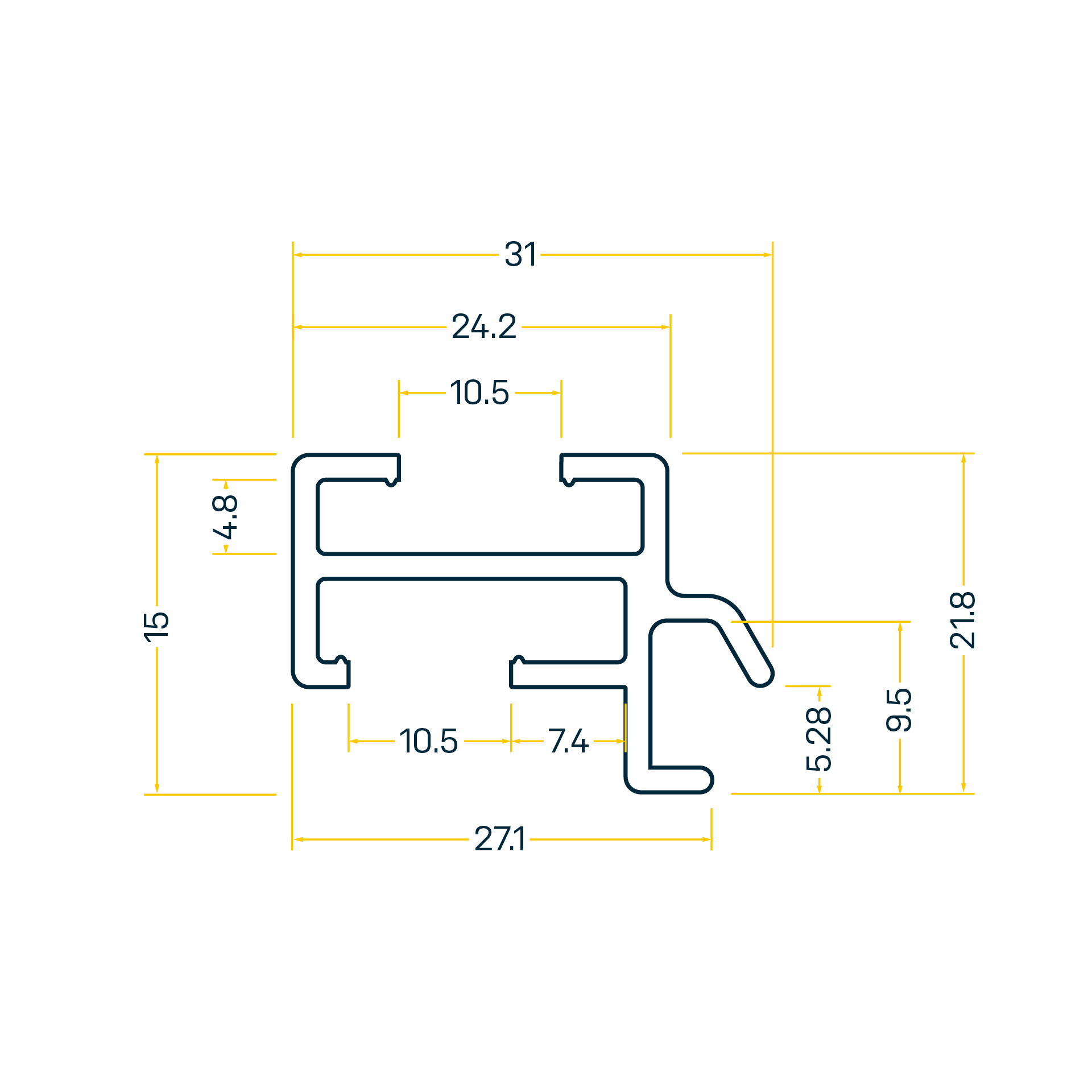 GA295 Mounting rail BS.31